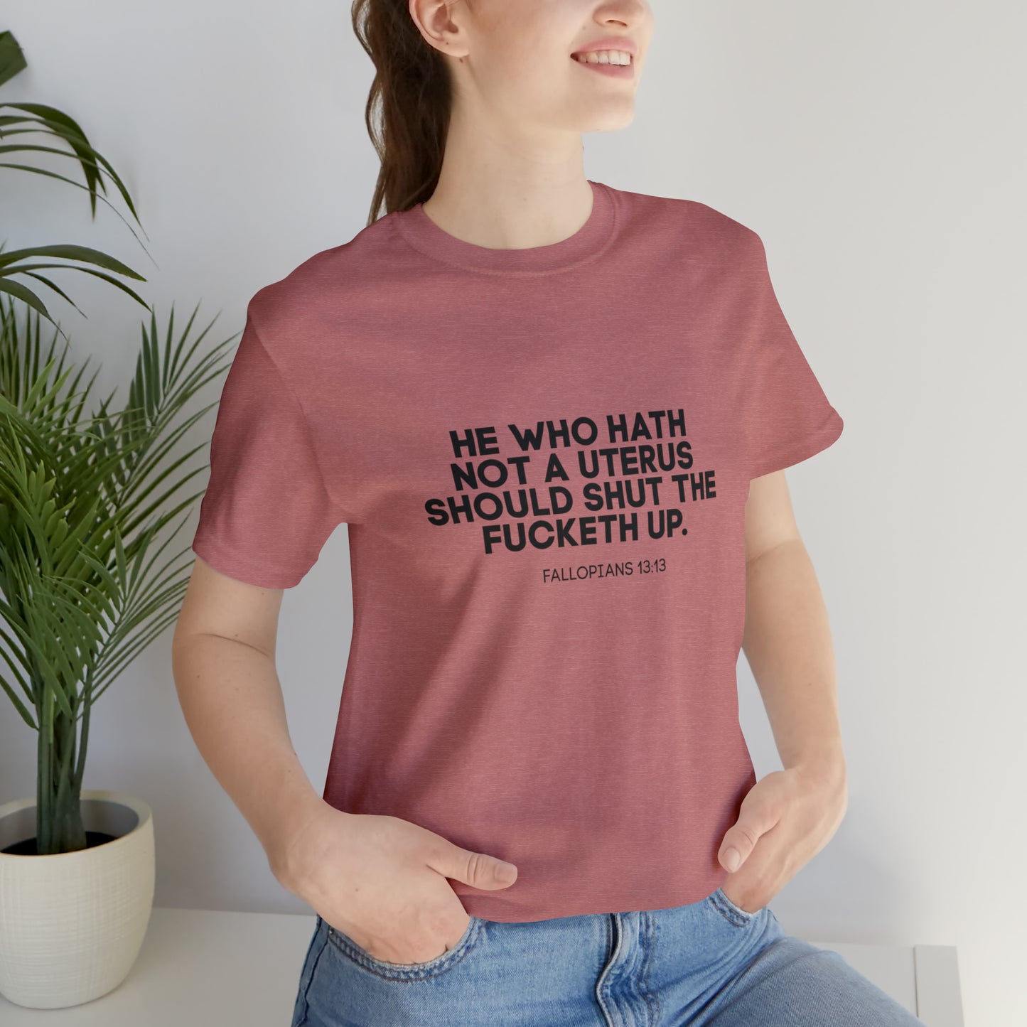 He who hath no uterus should shut the fucketh up shirt, Women's rights crop top, human rights, march shirt,Champion Women's Cropped T-Shirt