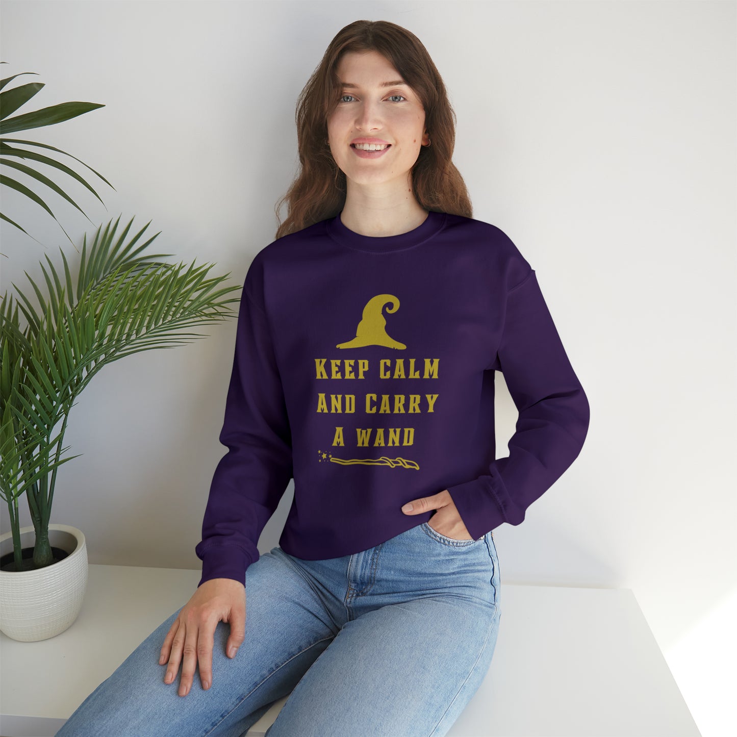 Mischief Manager Hogwarts sweater keep calm carry a wand sweatshirt Halloween sweater Universal Studios Christmas gift for her gift for him