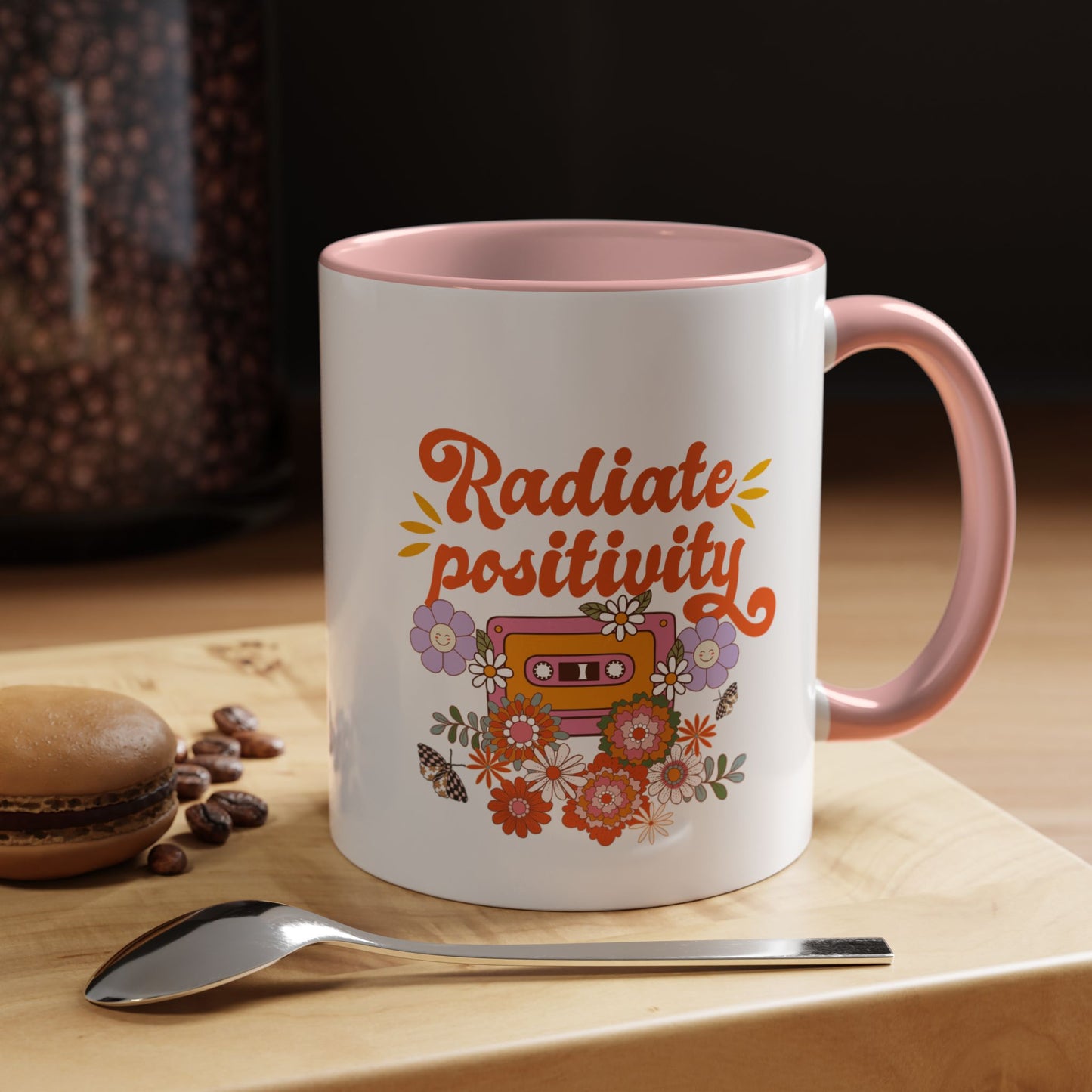 Copy of Radiate positivity mug Morning affirmation mug shining light mug Delulu mug retro gift Christmas gift for her gift for him bestie gift
