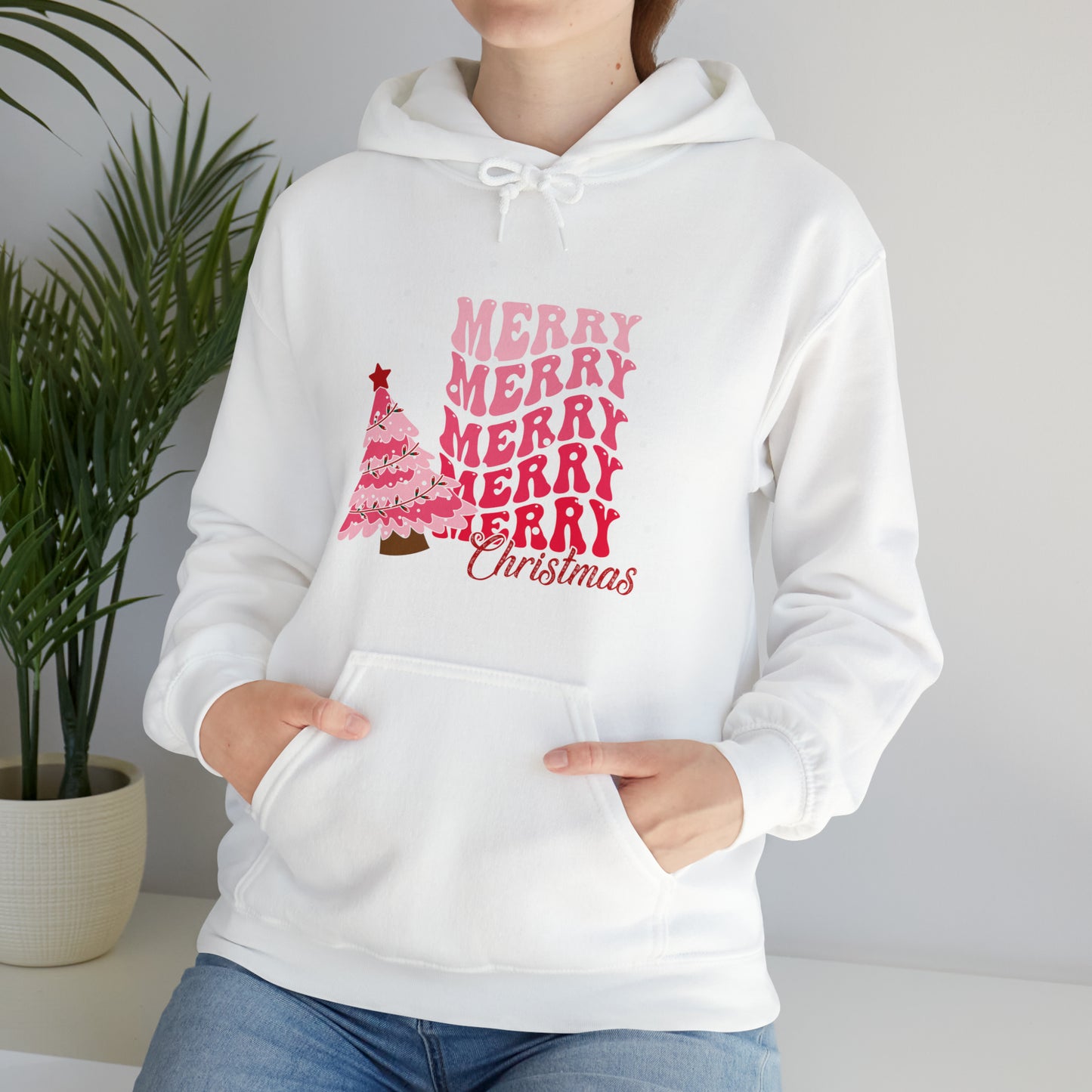 Festive AF hoodie blue Merry Bright Christmas Sweatshirt for Women Men Christmas Sweater Holiday Christmas gift for her gift for him