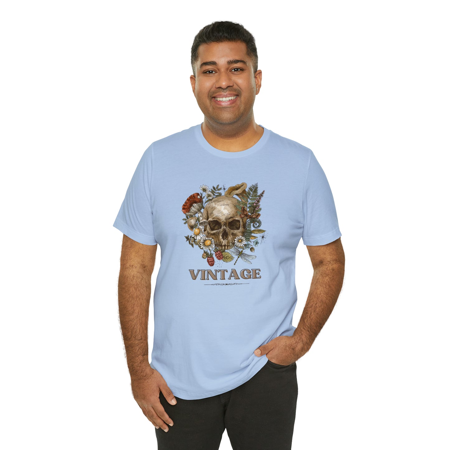 Vintage retro shirt skeleton head shirt Halloween tee Floral Shirt unisex Retro Themed vintage Gift christmas gift