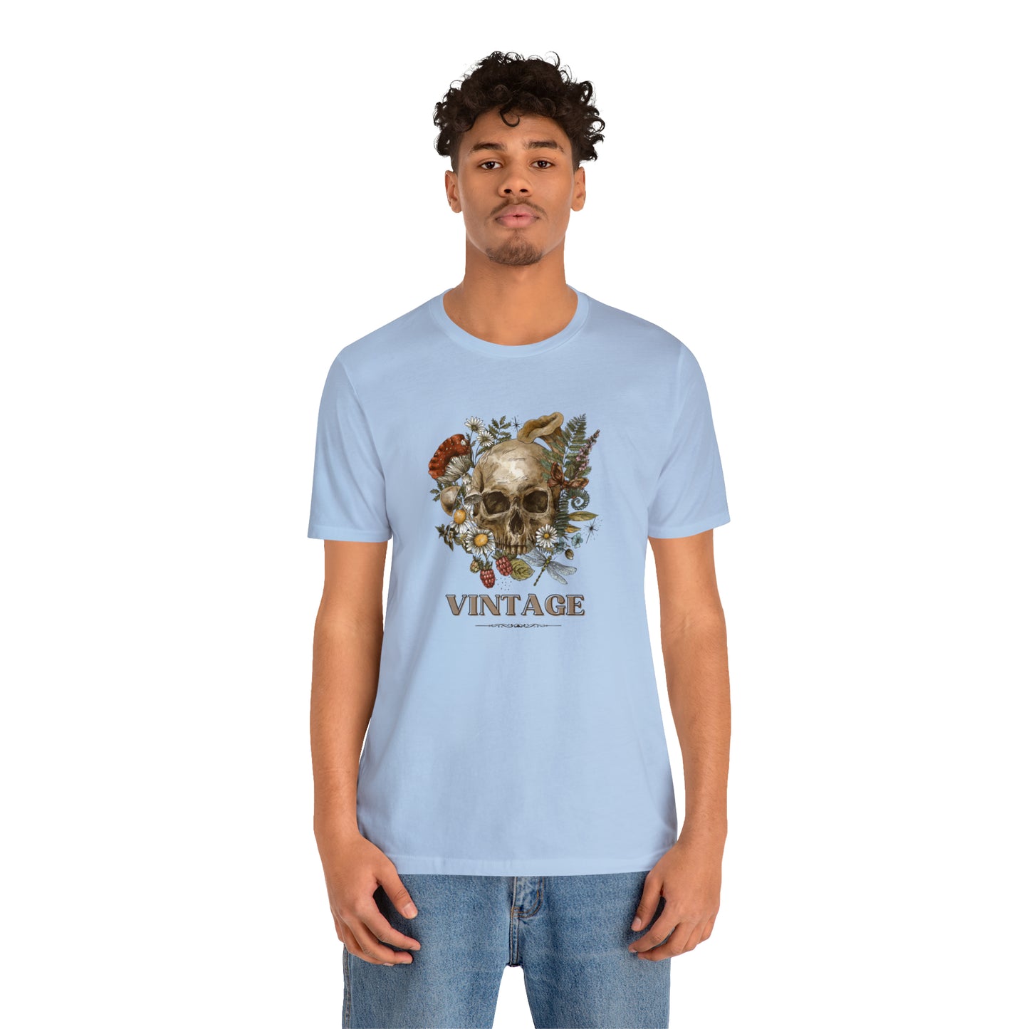 Vintage retro shirt skeleton head shirt Halloween tee Floral Shirt unisex Retro Themed vintage Gift christmas gift