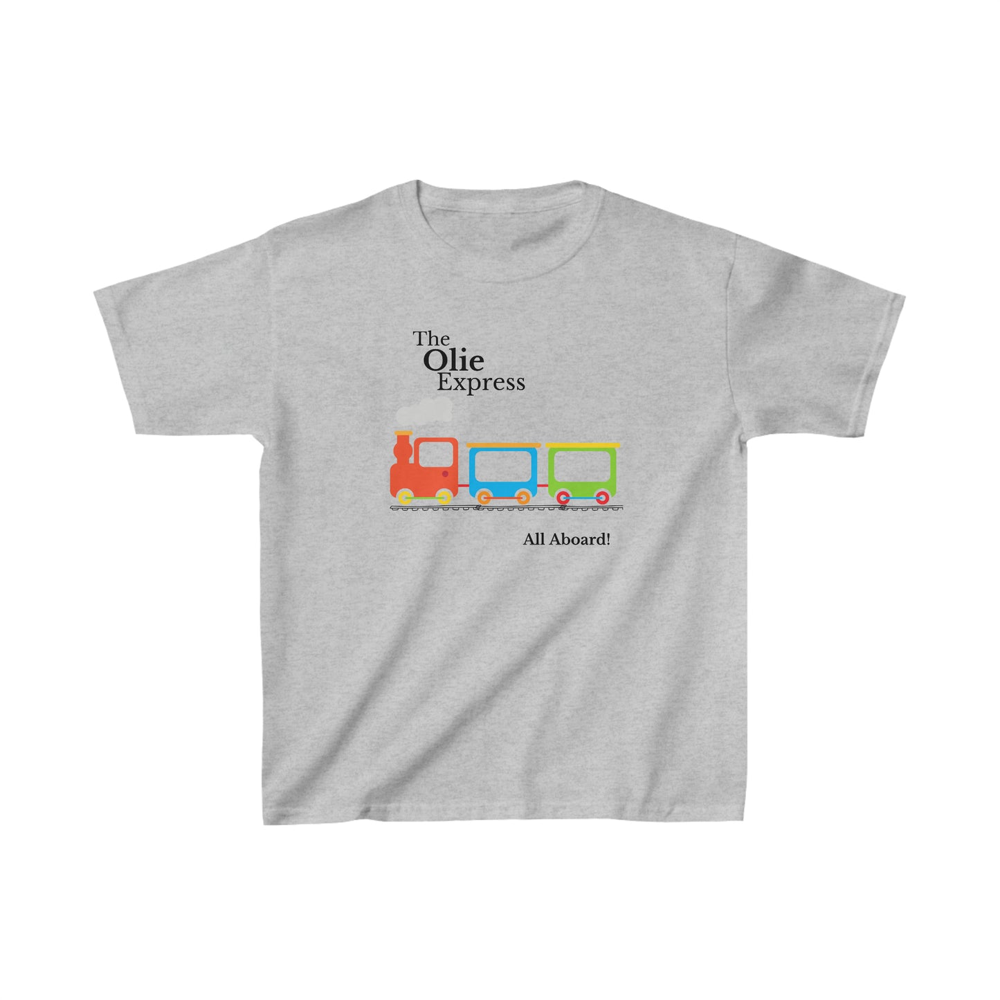 All aboard the train shirt Birthday boy shirts birthday girl shirt Kids Heavy Cotton™ Tee