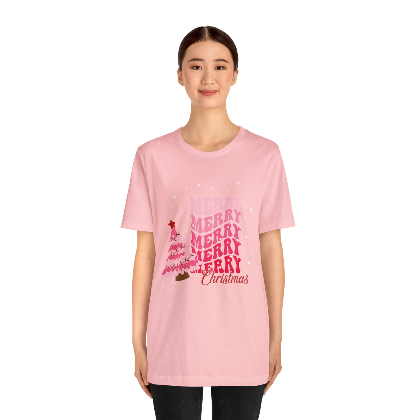 Festive AF shirt Pink Merry Bright Christmas Tshirt for Women Christmas Shirt Sweater Holiday Christmas gift for her gift for him unisex
