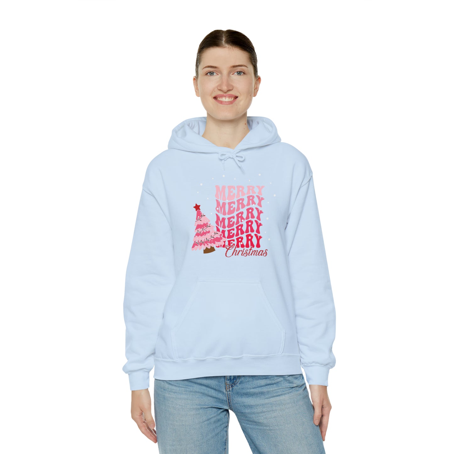 Festive AF hoodie blue Merry Bright Christmas Sweatshirt for Women Men Christmas Sweater Holiday Christmas gift for her gift for him