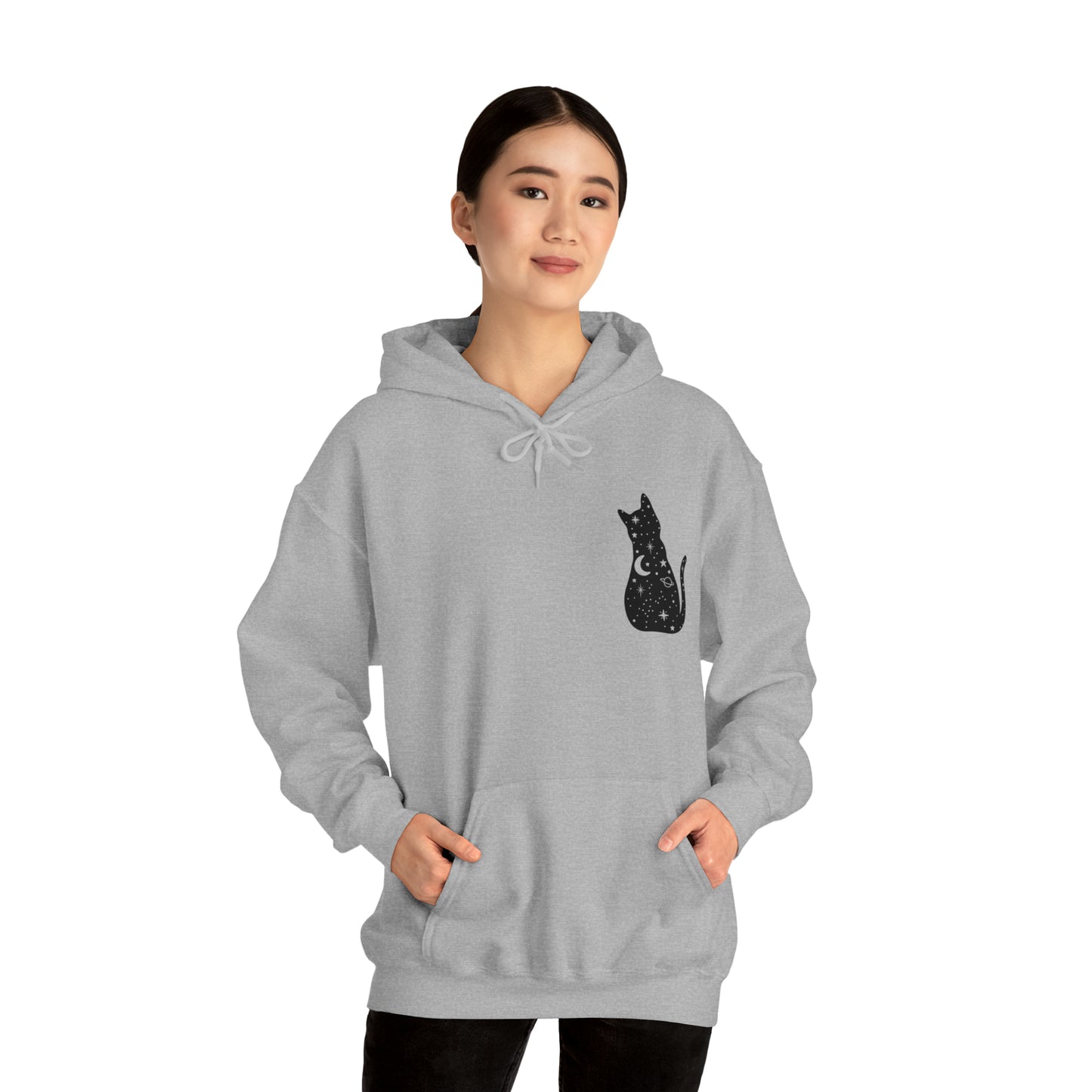 Halloween Sweatshirt Black Cat Shirt Halloween Sweater Halloween Cat Sweatshirt Gift for Cat Lover Gift Black Cat Gift for Cat Mom Gift Moon