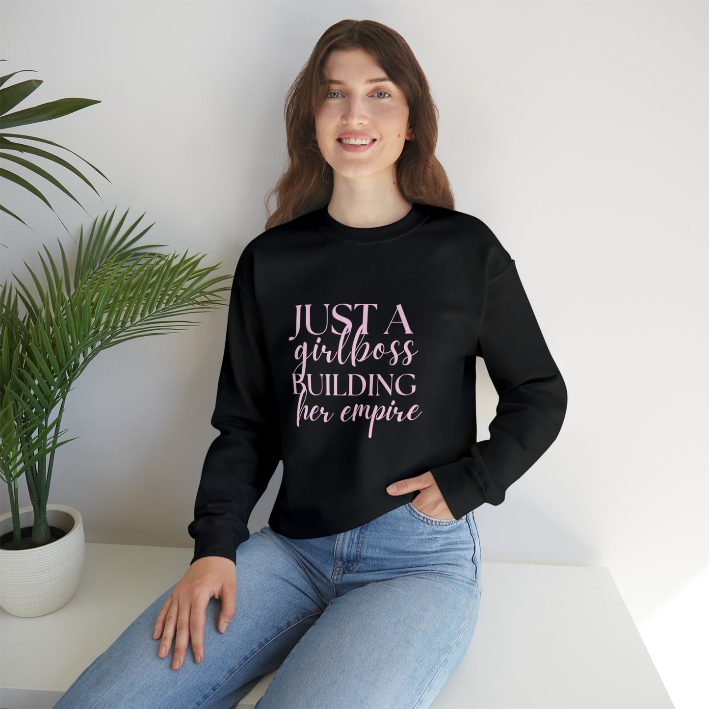 Boss Babe sweatshirt,Girlboss Sweatshirt, Just a girlboss building her empire, Bossbabe sweater,Christmas gift for her,Birthday gift