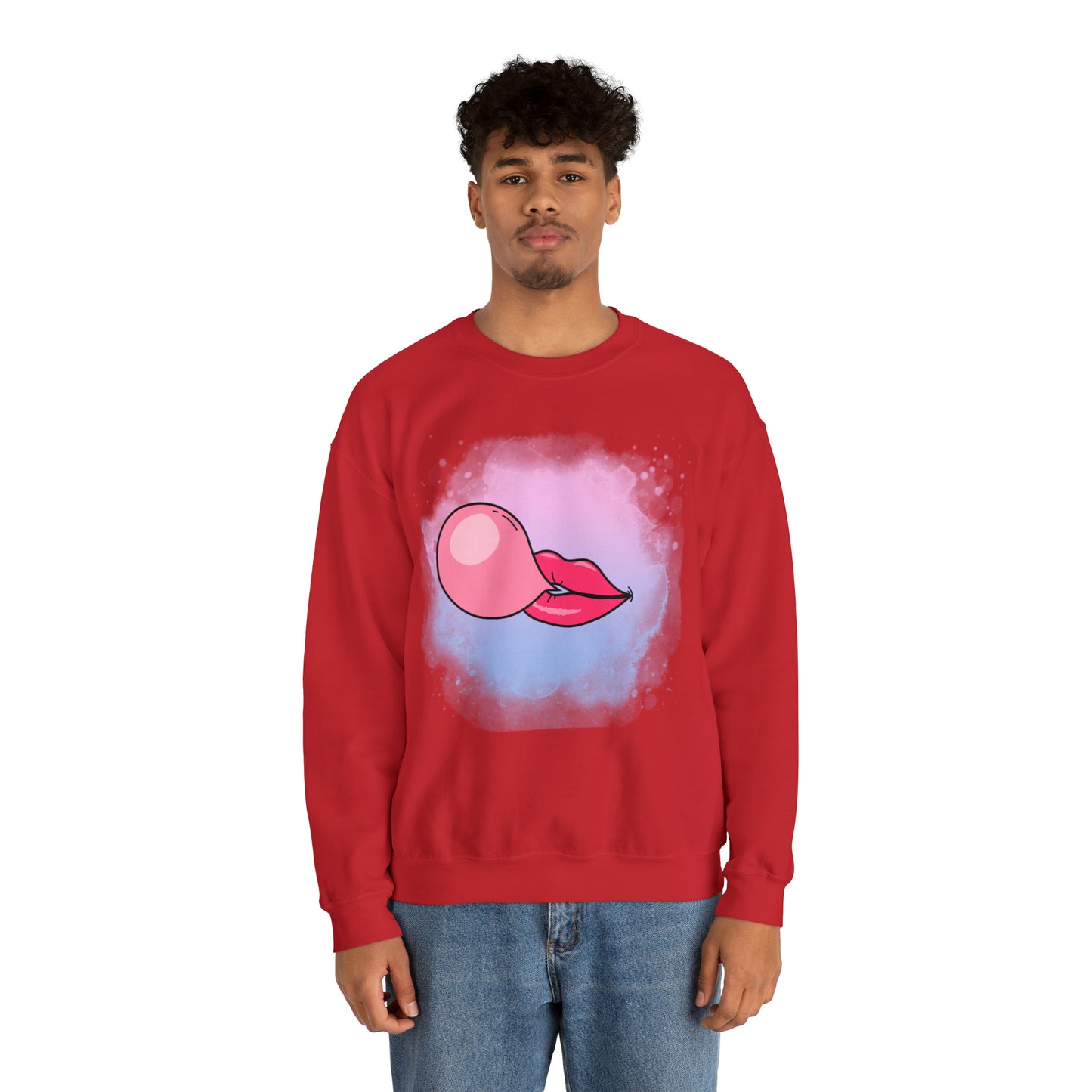 Bubble Gum kiss sweatshirt, Summer Bubblegum shirt, Birthday gift for her,Galantine travel sweatshirt,Unisex Heavy Blend Crewneck Sweatshirt