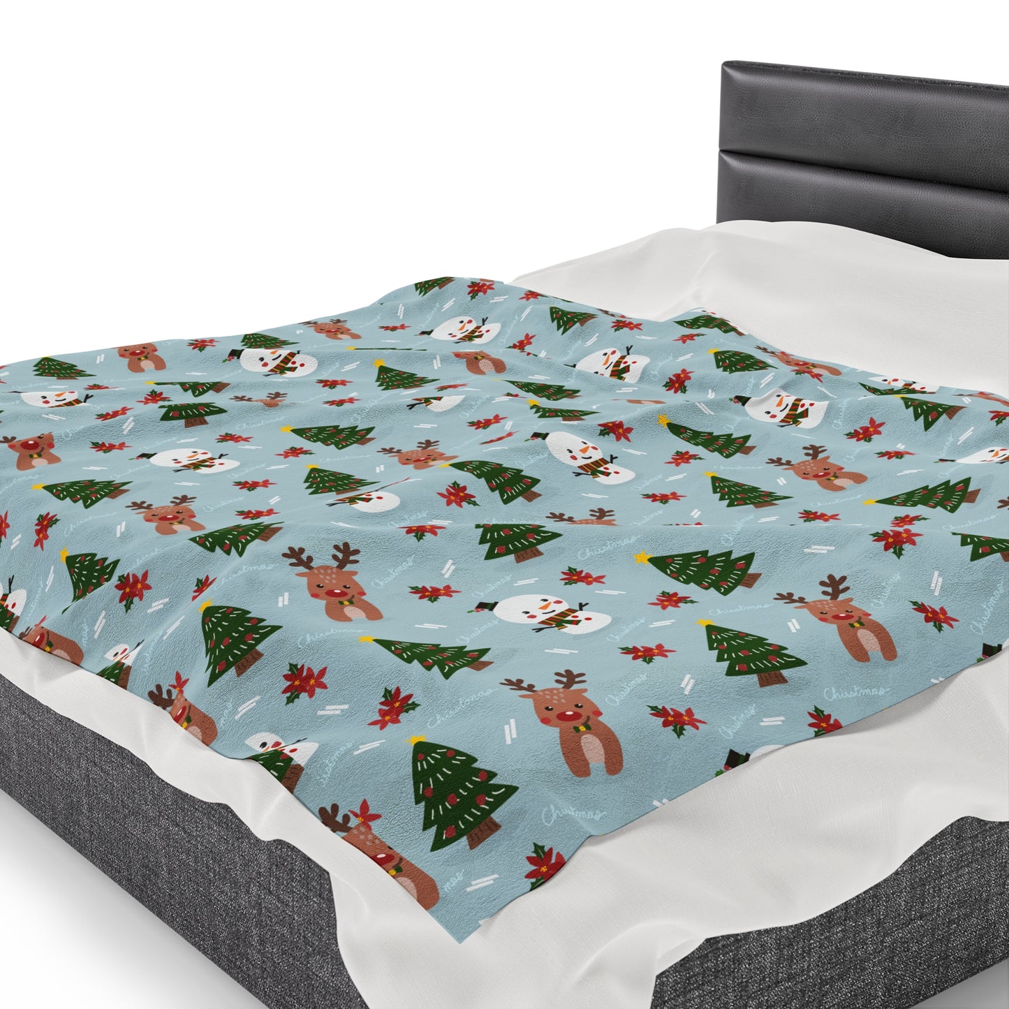Snowman Christmas tree Blanket holiday blanket christmas movie watching blanket Merry christmas blanket Velveteen Plush Blanket