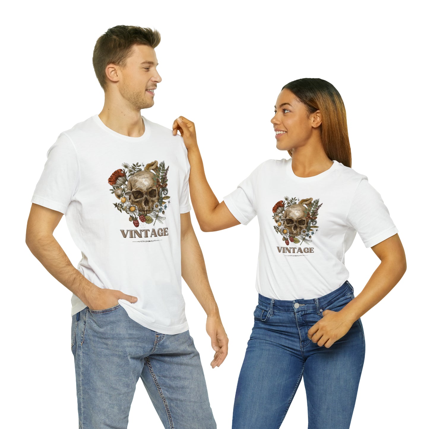 Vintage retro shirt skeleton head shirt Halloween tee Floral Shirt unisex Retro Themed vintage Gift christmas gift