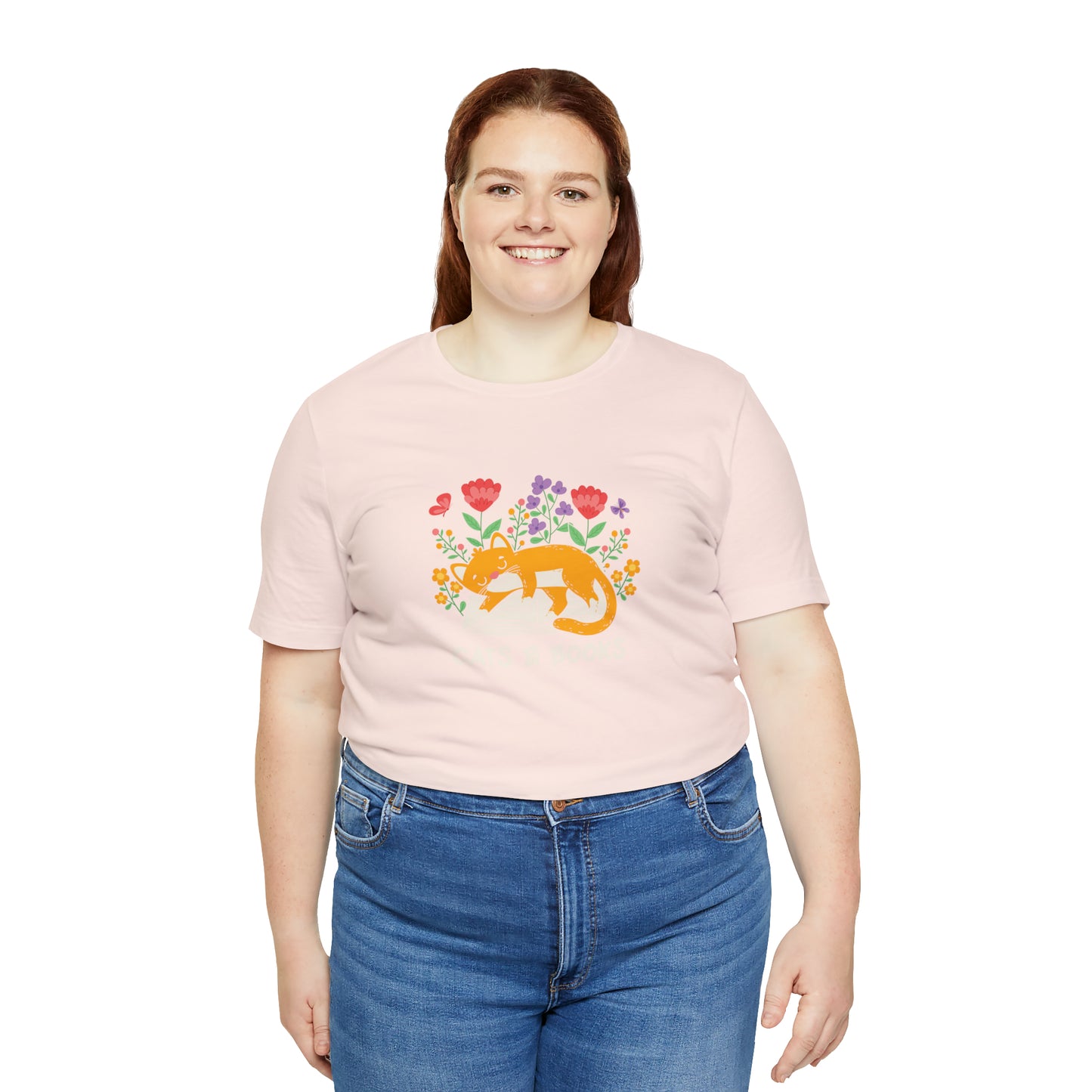 Cat Mom Shirt Cat Lover Tee Cute Book Cat Shirt Floral Book Shirt Book Lover Sweatshirt Reader Bookish Tee Cat Themed Gift For Women for men