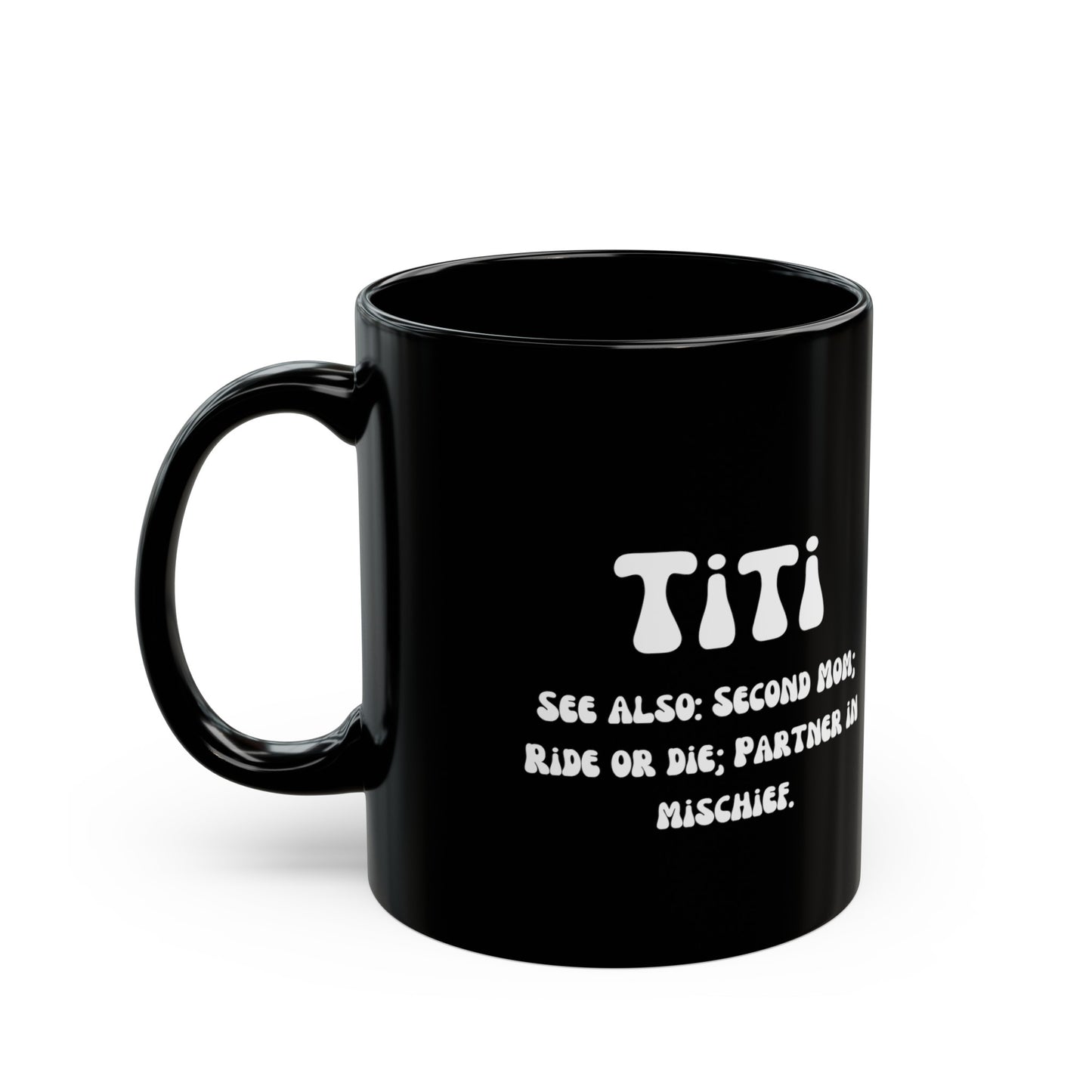 Mother's day mug Second mom Auntie mug Titi gift Partner in crime mug black mug Coffee mug Christmas Gifts Birthday Gifts for her Mug