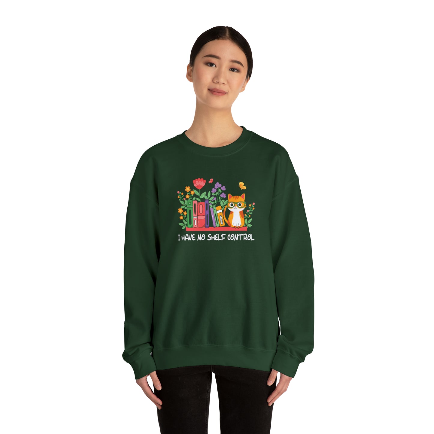 Cat lover Sweatshirt book lover sweater BookShelf control orange cat Shirt Halloween Cat Sweatshirt Gift for Cat Lover Gift for Cat Mom Gift