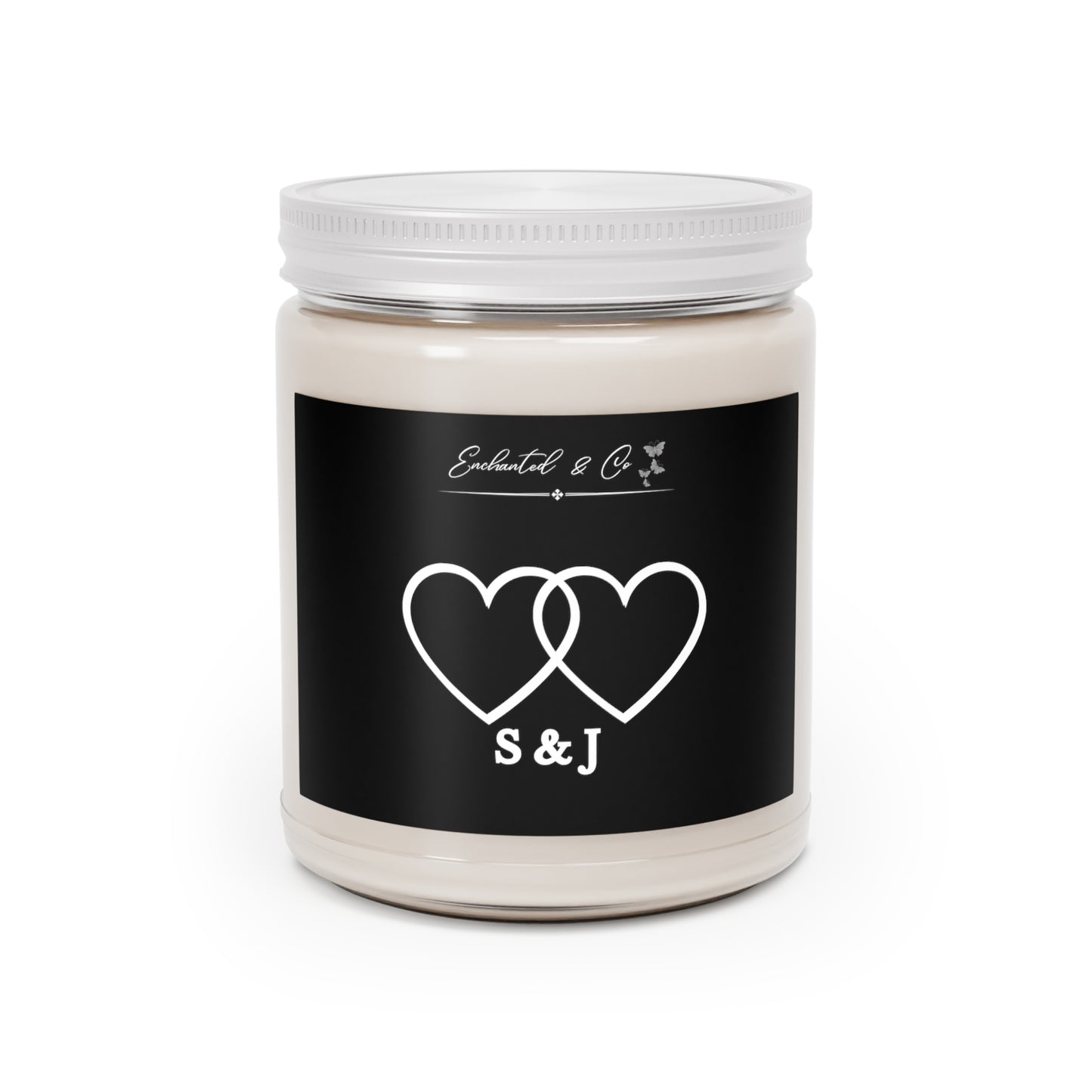 Couples initials hearts candle engagement gift valentines Day gift bestie gift birthday gift for her candle best friend gift
