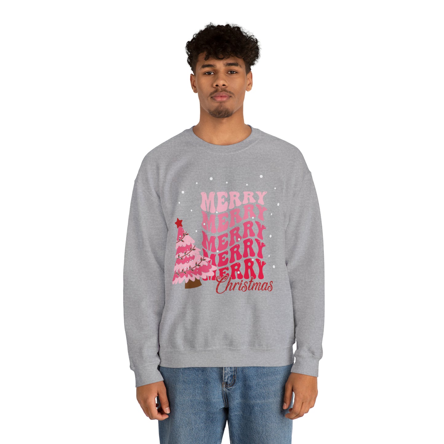 Festive AF sweater Pink Merry Bright Christmas Sweatshirt for Women Christmas Shirt Sweater Holiday Christmas gift for her gift for him
