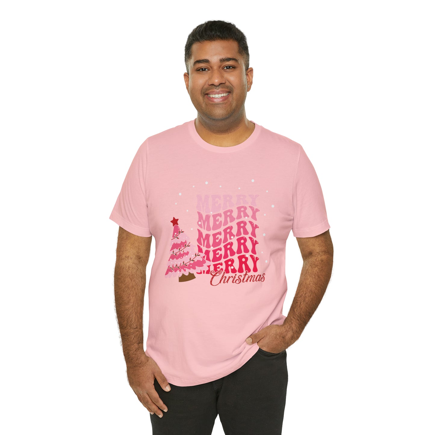 Festive AF shirt Pink Merry Bright Christmas Tshirt for Women Christmas Shirt Sweater Holiday Christmas gift for her gift for him unisex