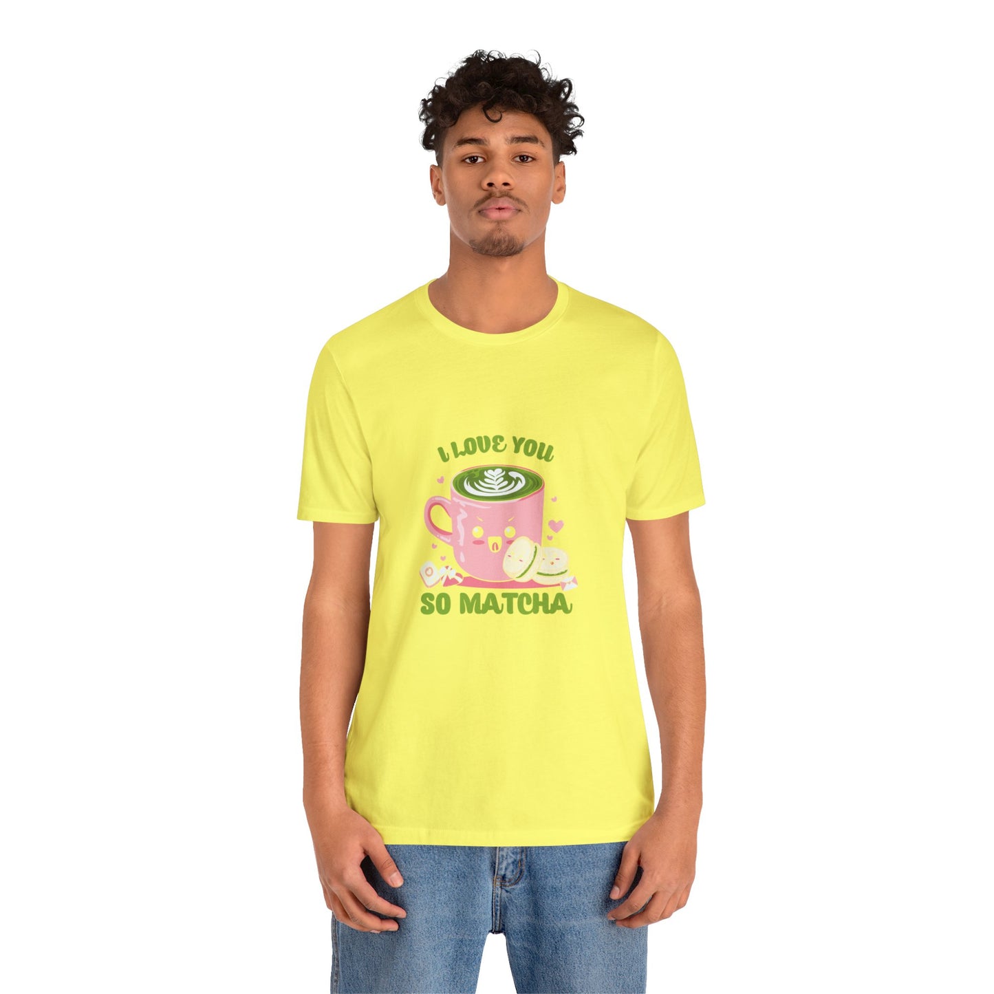 I love so matcha shirt Valentine's Day gift for her funny aesthetic gift for him funny gift for best friend vacation shirt wife husband wife