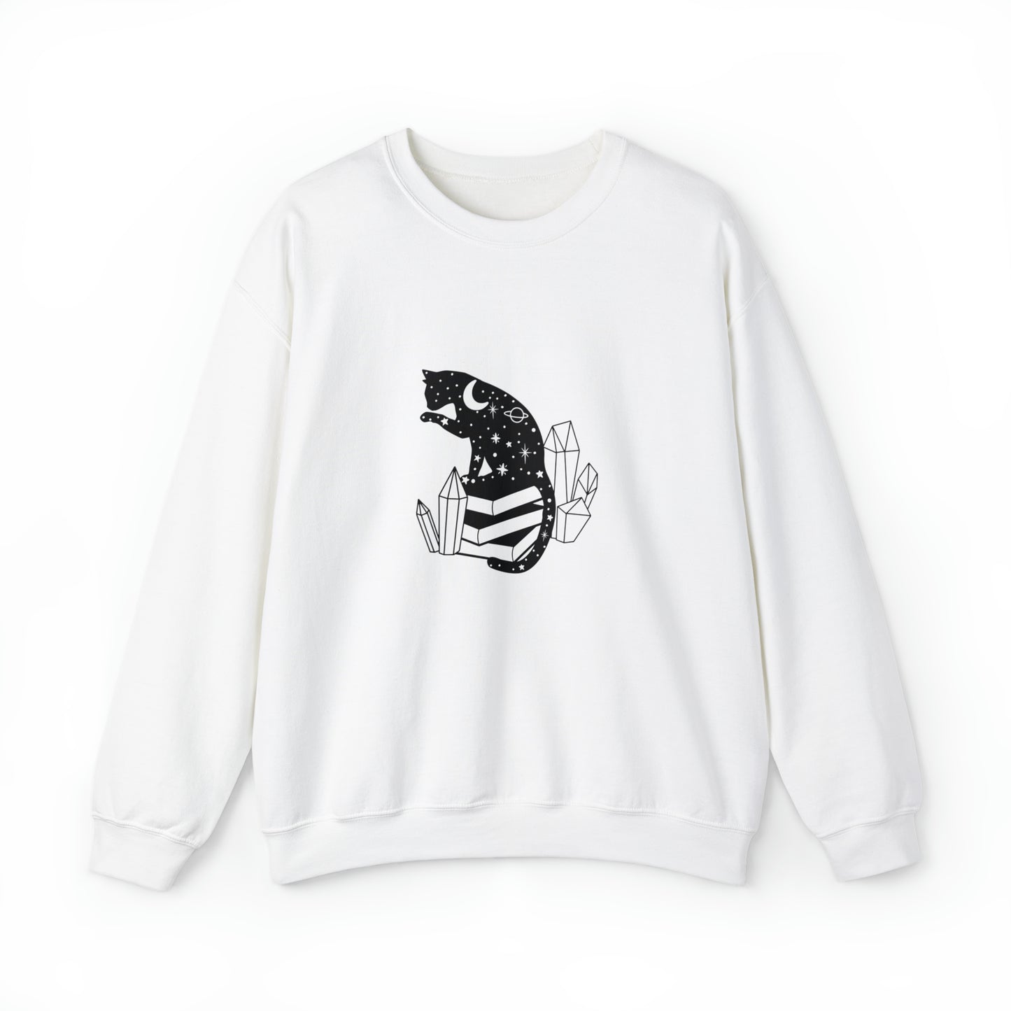 Cat lover Sweatshirt book lover sweater Crystal lover Shirt Halloween Cat Sweatshirt Gift for Cat Lover Gift for Cat Mom Gift moon