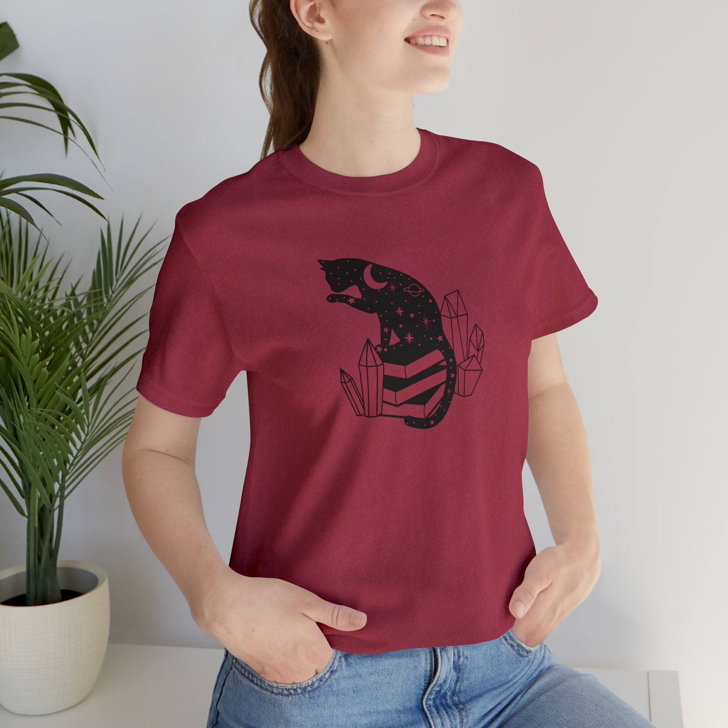 Cat lover tshirt book lover shirt crystal witchy cat Shirt Halloween Cat Sweatshirt Gift for Cat Lover Gift for Cat Mom Gift