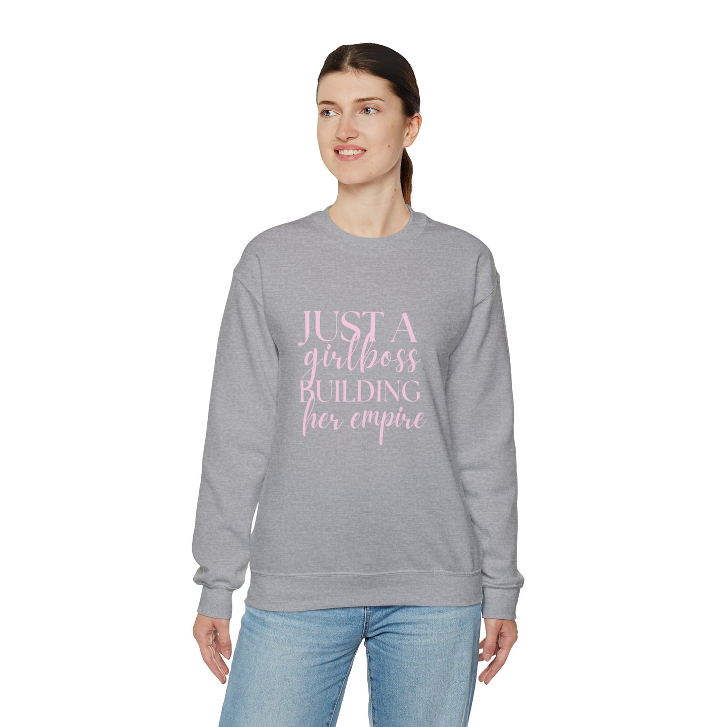 Boss Babe sweatshirt,Girlboss Sweatshirt, Just a girlboss building her empire, Bossbabe sweater,Christmas gift for her,Birthday gift