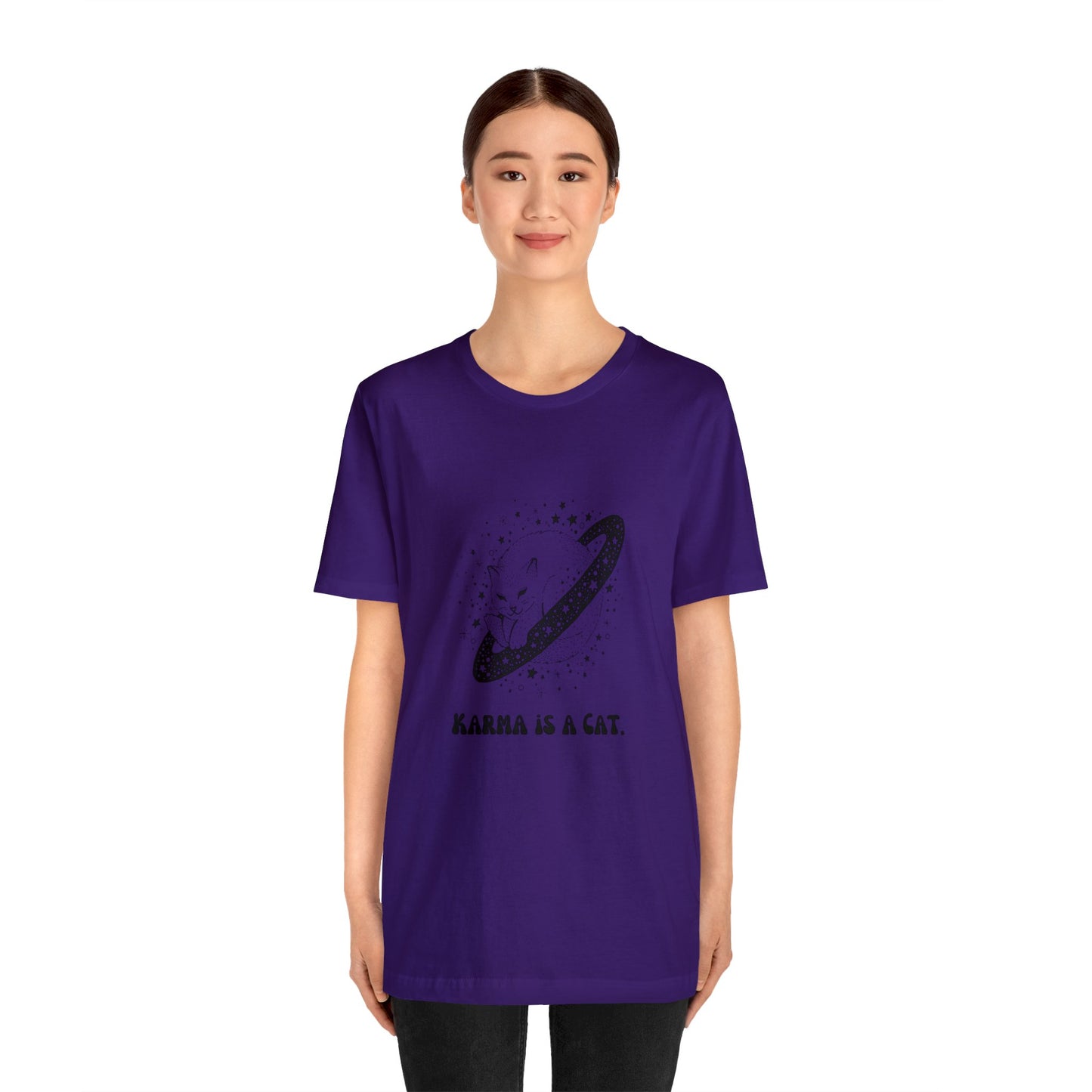 Karma is a cat shirt Cat lover tshirt book lover shirt Taylor witchy cat Shirt Halloween Cat Gift for Cat Lover Gift for Cat lover shirt