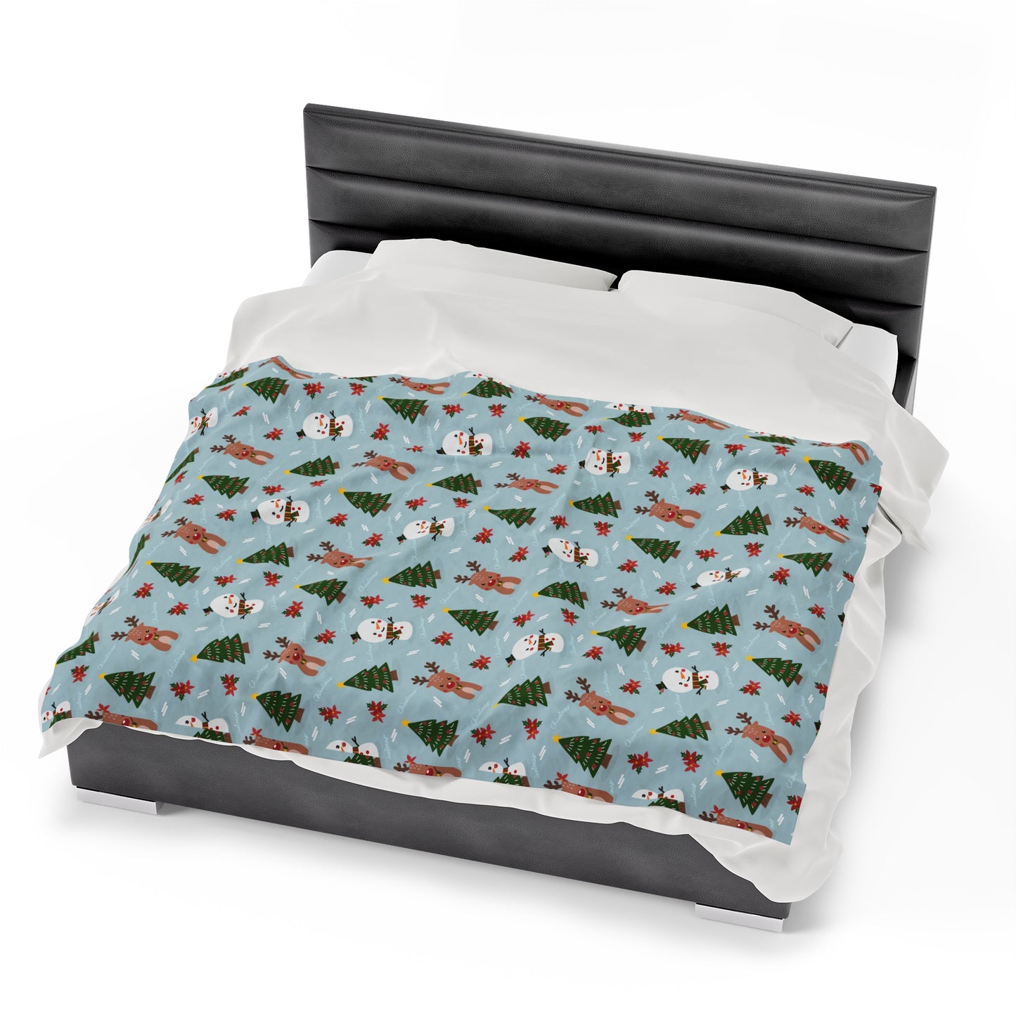 Snowman Christmas tree Blanket holiday blanket christmas movie watching blanket Merry christmas blanket Velveteen Plush Blanket
