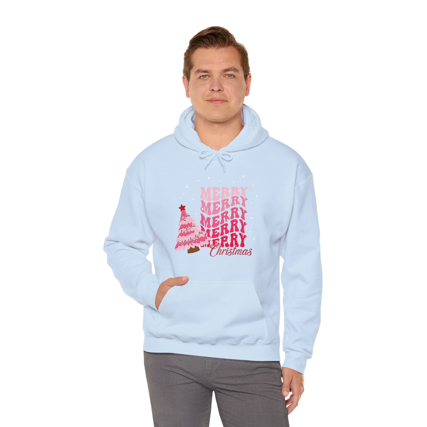 Festive AF hoodie blue Merry Bright Christmas Sweatshirt for Women Men Christmas Sweater Holiday Christmas gift for her gift for him