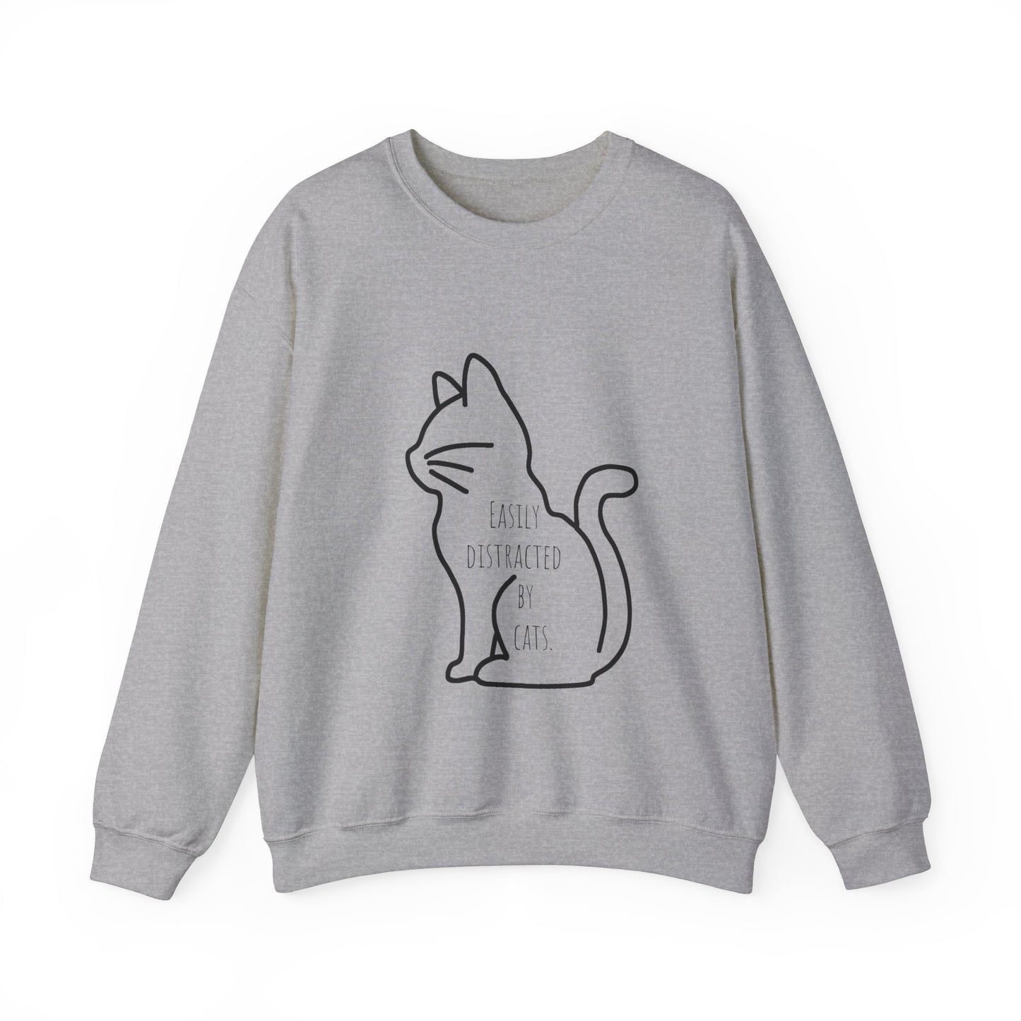 Easily distracted by cats Sweatshirt Christmas gift for cat lover funny cat sweater gift knitting gift for him gift for her best friend gift