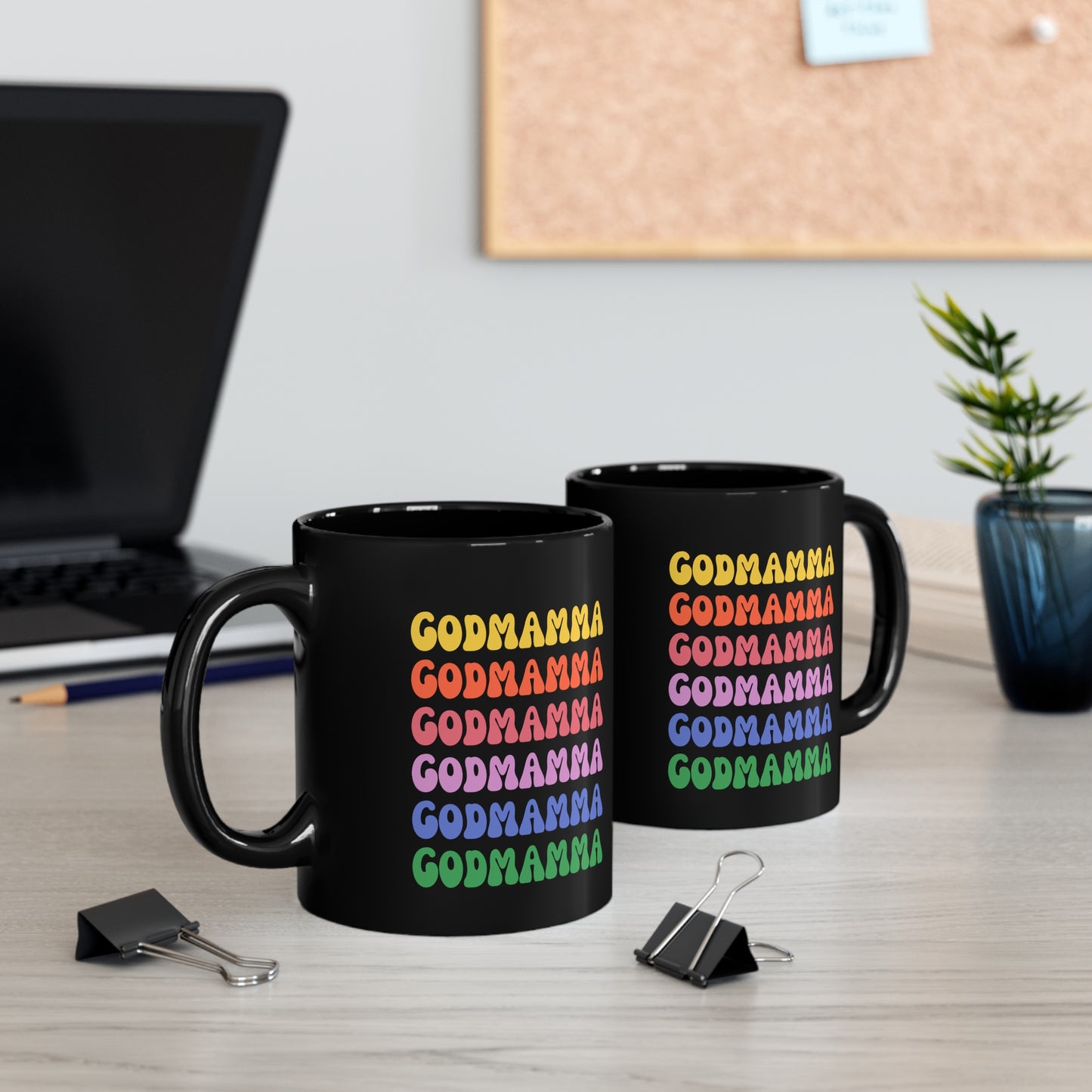 Godmamma gift Godmom gift coffee lover gift tea lover gift for her gift for him Ceramic Mug Bestfriend Christmas gift 11oz Black Mug