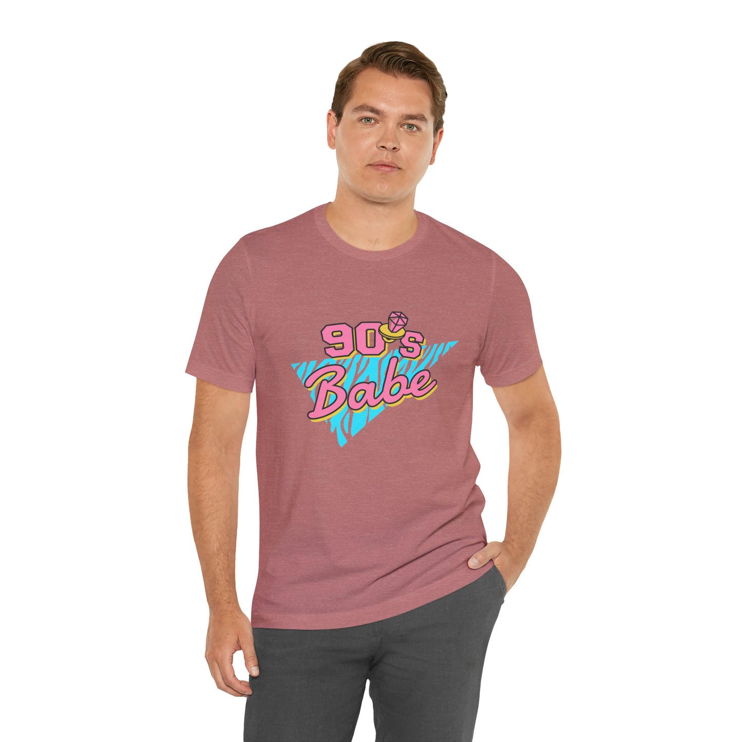 90's Babe shirt, gift for her, Christmas shirt, galantine gift best friend trip, Unisex Jersey Short Sleeve Tee