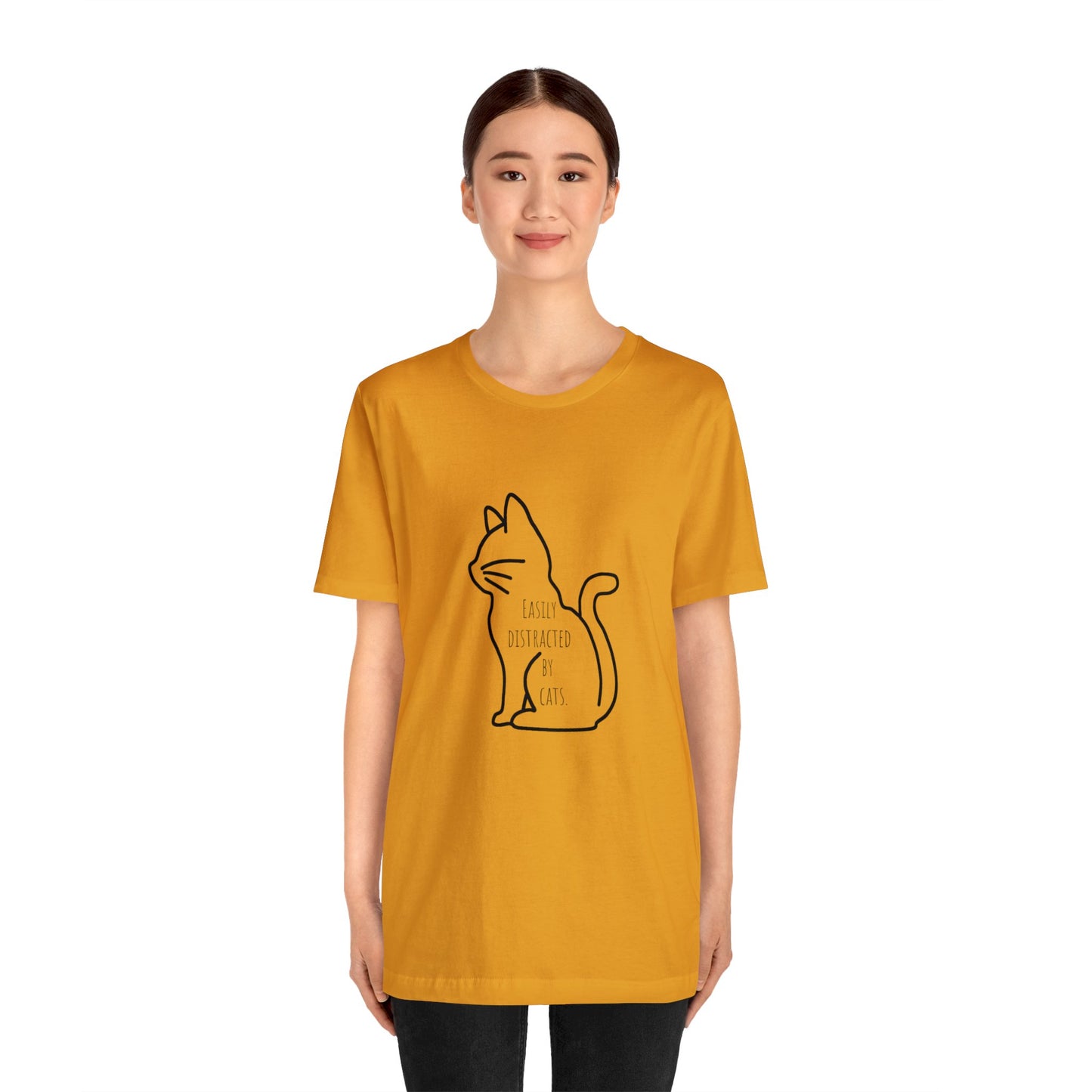Easily distracted by cats Funny Cat lover shirt anime cat Shirt karma is a cat Gift for Cat Lover Gift for Cat Mom Gift cat dad shirt
