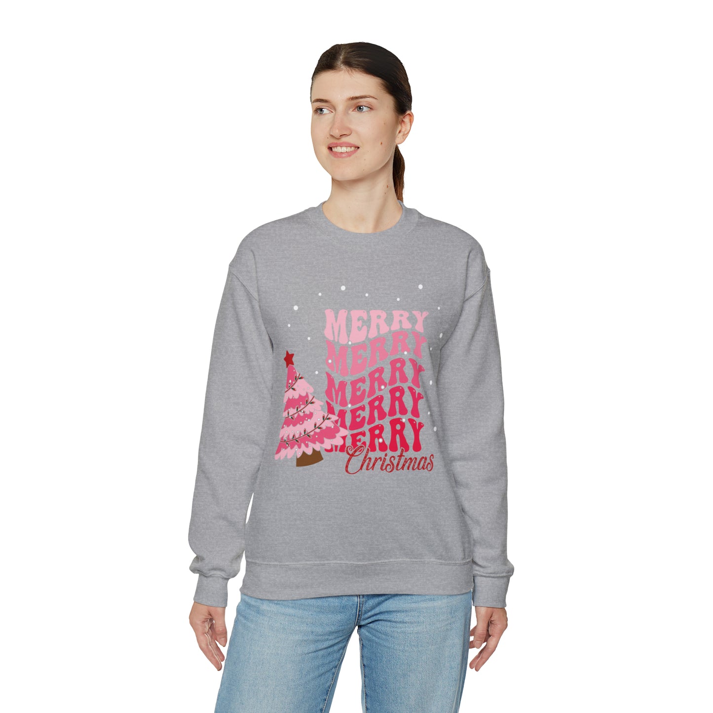 Festive AF sweater Pink Merry Bright Christmas Sweatshirt for Women Christmas Shirt Sweater Holiday Christmas gift for her gift for him