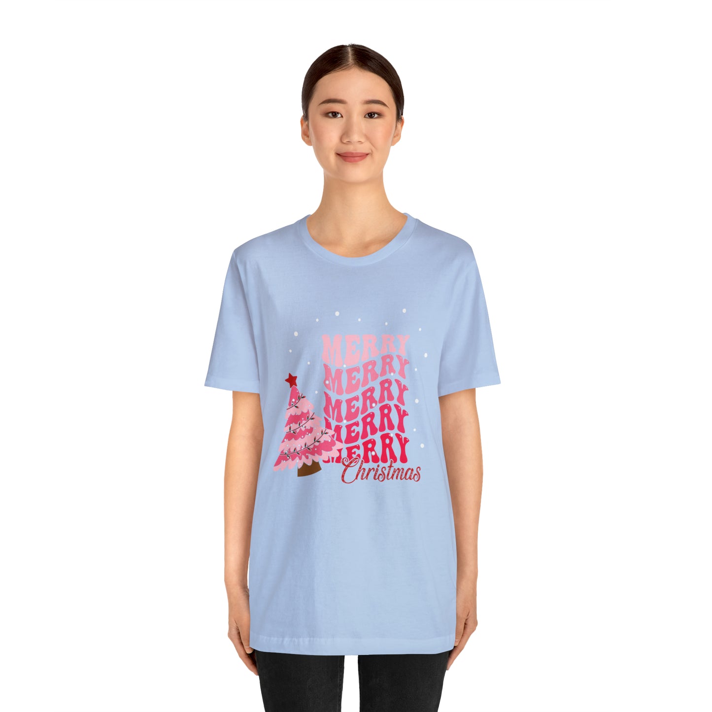 Festive AF shirt Pink Merry Bright Christmas Tshirt for Women Christmas Shirt Sweater Holiday Christmas gift for her gift for him unisex