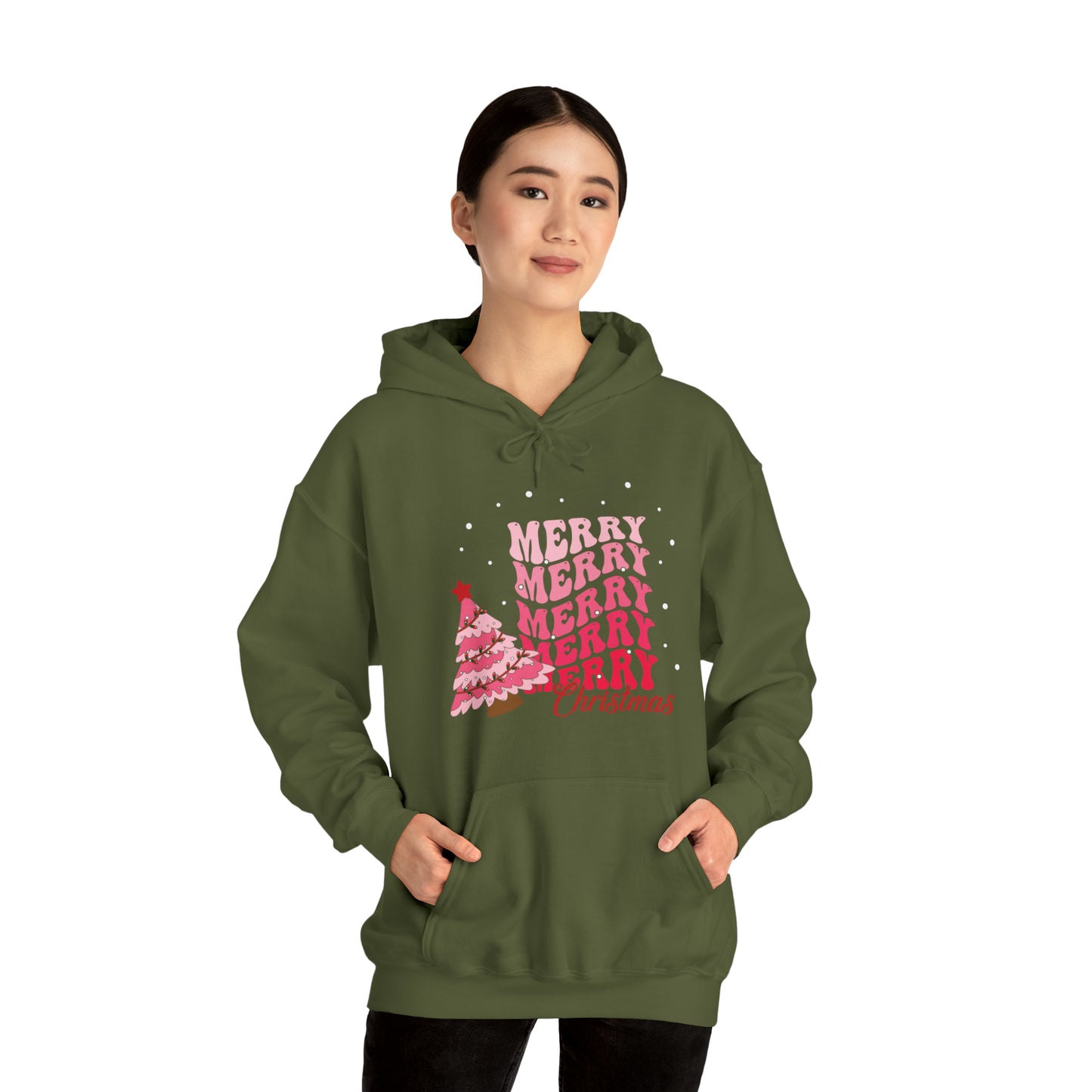 Festive AF hoodie blue Merry Bright Christmas Sweatshirt for Women Men Christmas Sweater Holiday Christmas gift for her gift for him