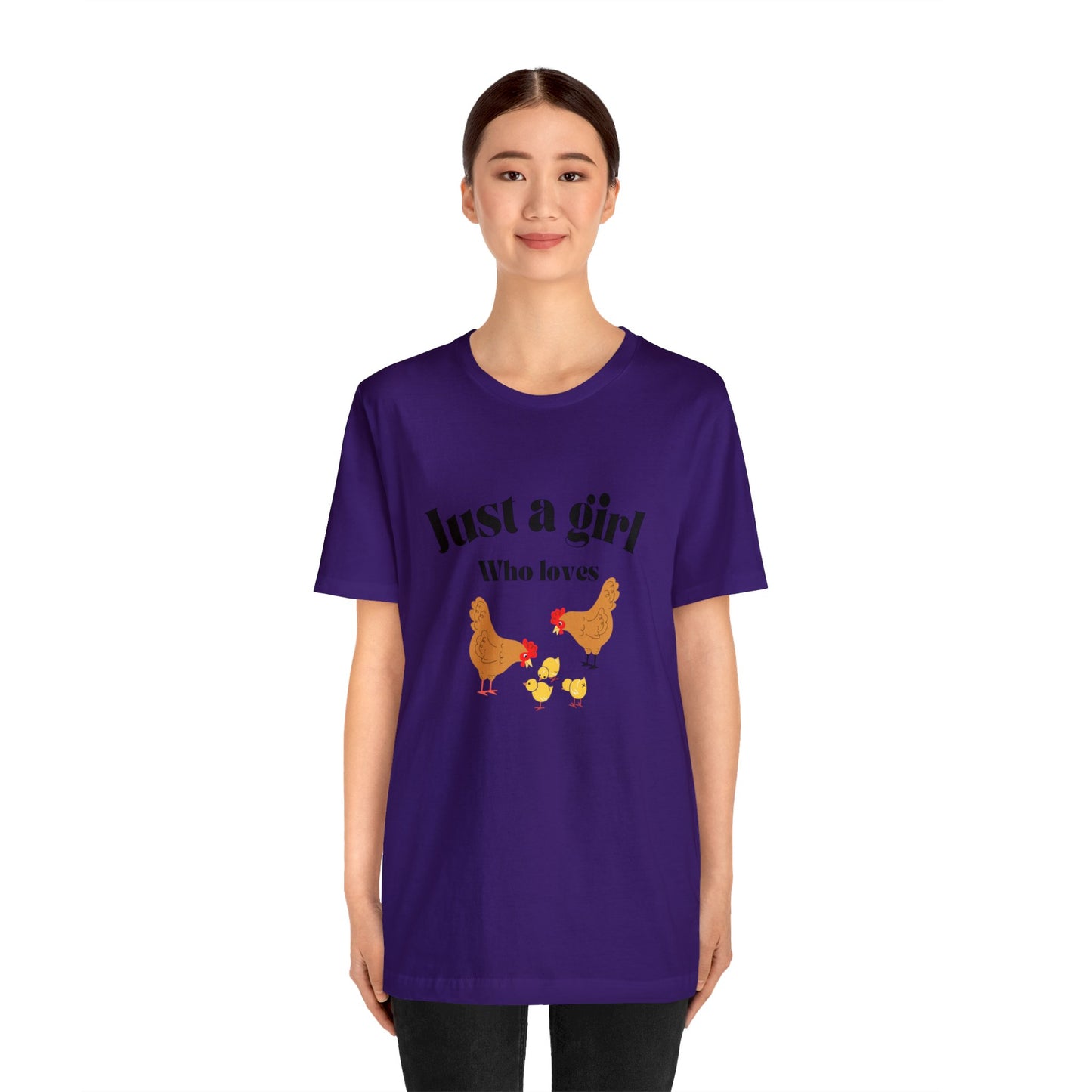 Just a girl who loves chickens shirt funny gift for her chicken shirt girlfriend shirt birthday Shirt Matching travel Tees farm life style