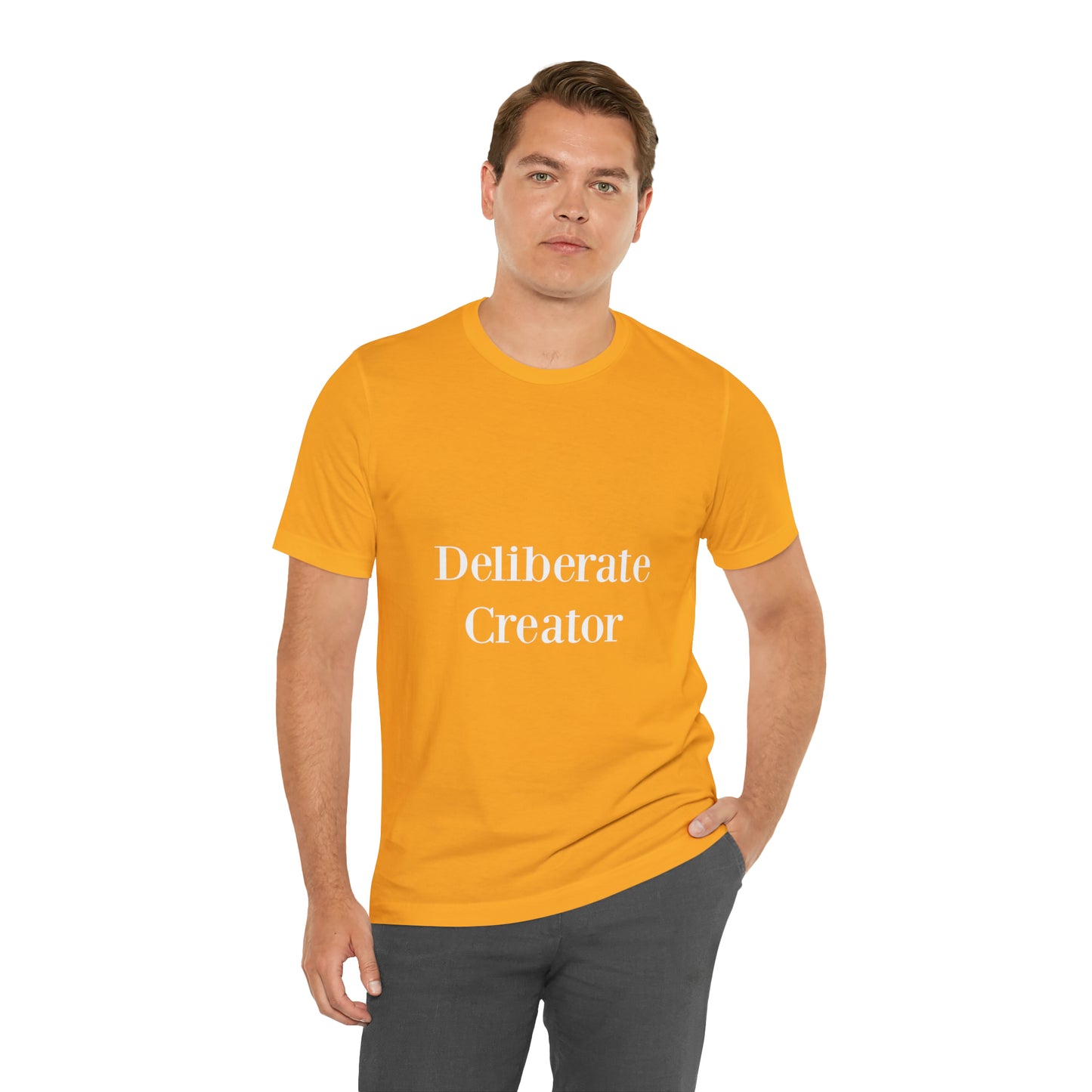 Deliberate creator tee, Unisex Jersey Short Sleeve Tee