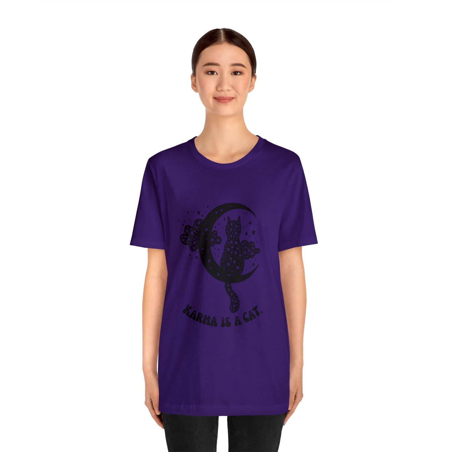 Karma is a cat shirt Cat lover tshirt book lover shirt Taylor witchy cat Shirt Halloween Cat Gift for Cat Lover Gift for Cat lover shirt