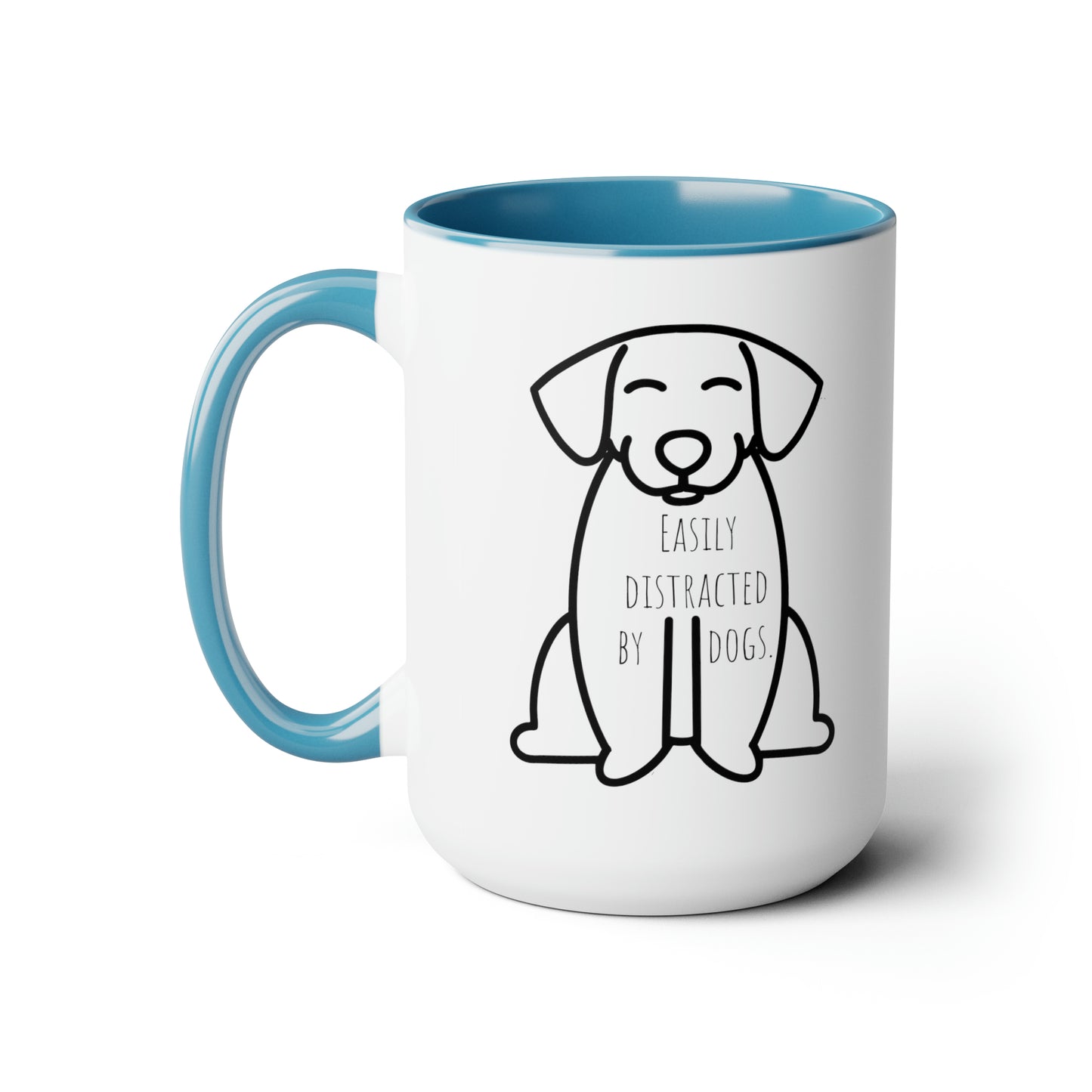 Easily distracted by dogs mug Supervisor mug Floral mug gift for her Mug funny gift for wife Coffee Mugs tea Christmas gift 15oz