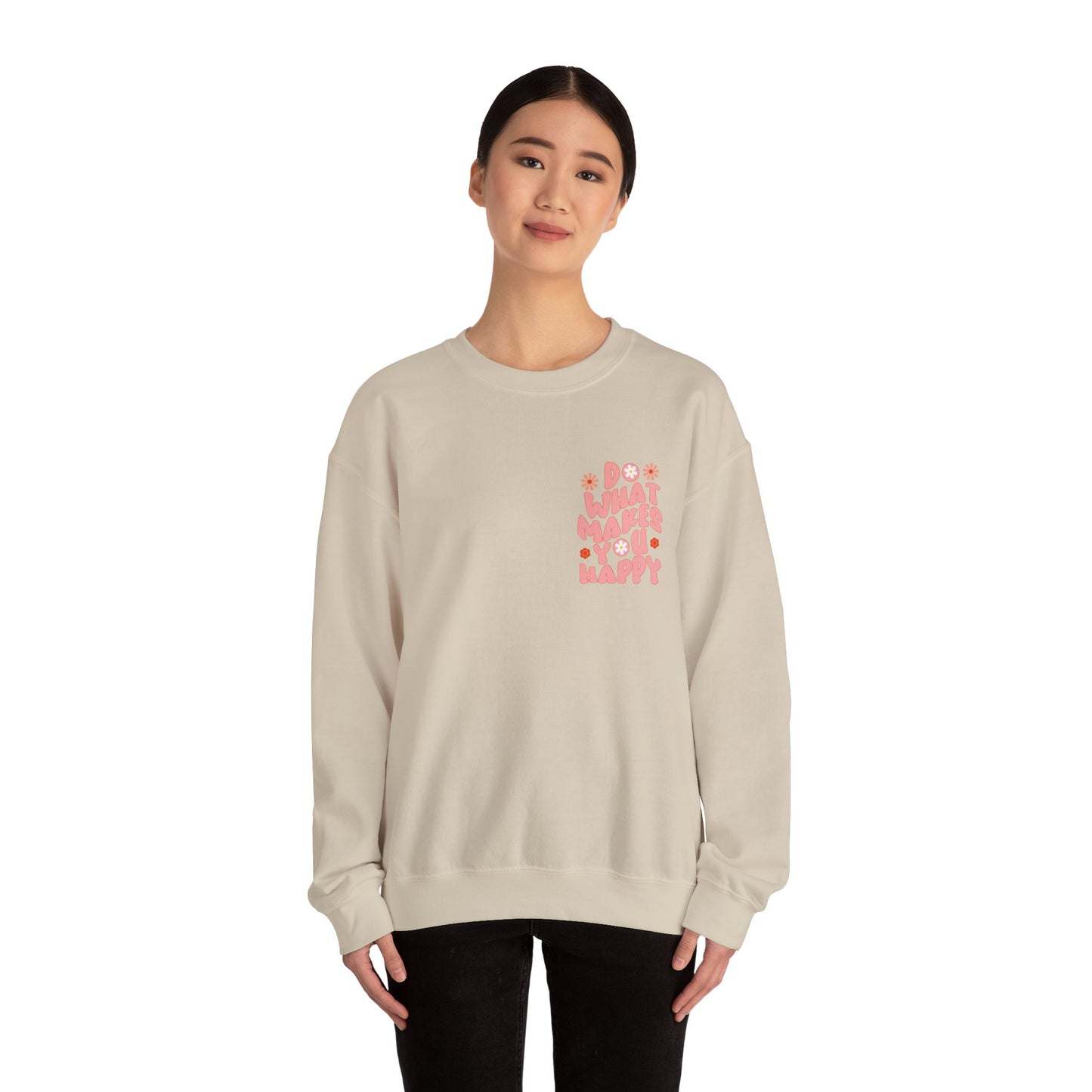 Do what makes you happy Sweatshirt Gift For her Christmas Sweatshirt Cute aesthetic Sweater Colorful daisy Sweatshirt christmas