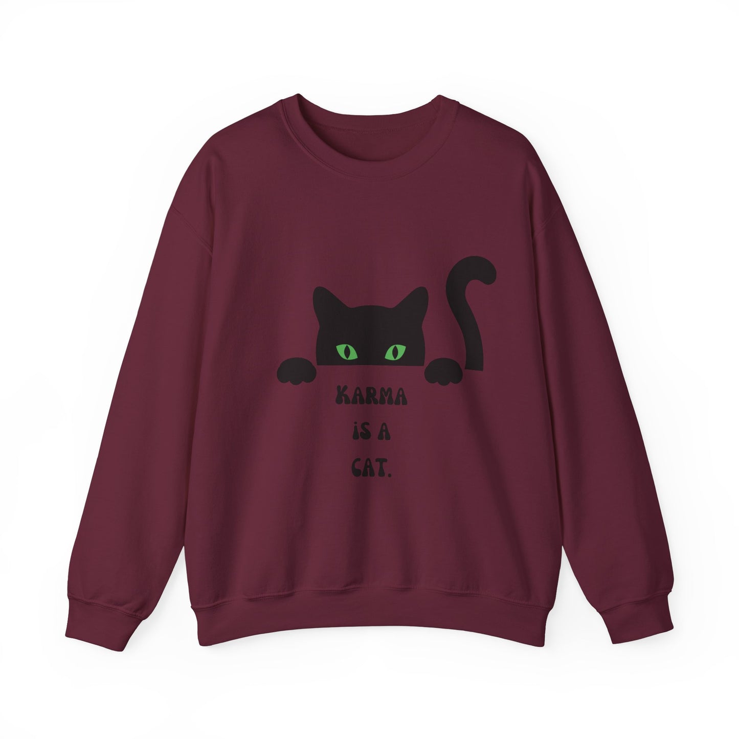 Karma is cat sweater cat lover gift karma gift gift for cat owners funny cat birthday gift Christmas sweatshirt gift for her gift for him