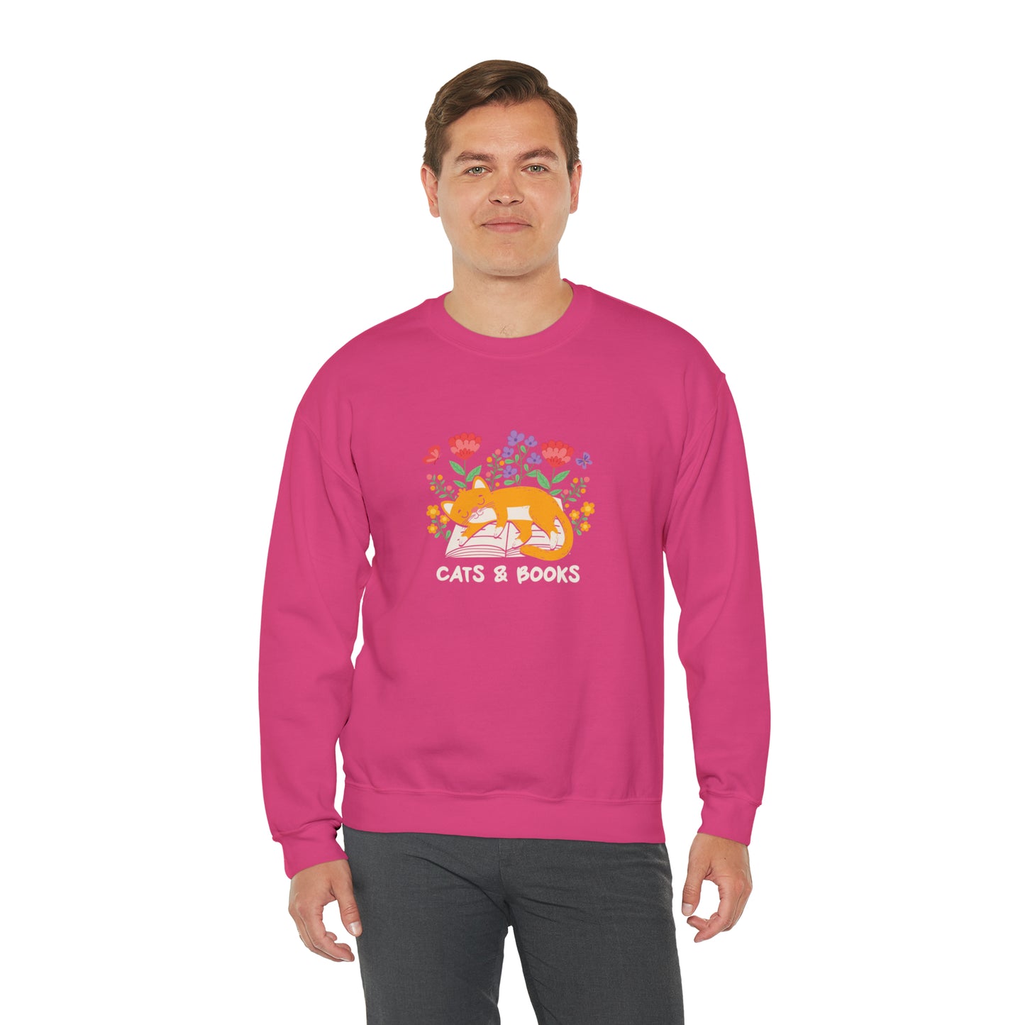 Cat Mom Shirt Cat Lover Tee Cute Book Cat Shirt Floral Book Shirt Book Lover Sweatshirt Reader Bookish Tee Cat Themed Gift For Women for Men