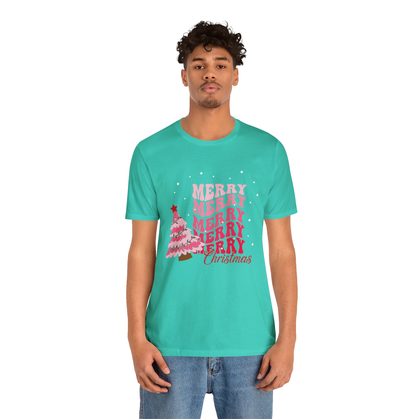 Festive AF shirt Pink Merry Bright Christmas Tshirt for Women Christmas Shirt Sweater Holiday Christmas gift for her gift for him unisex