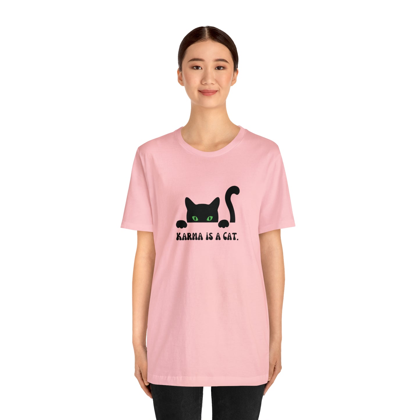 Karma is a cat shirt Cat lover tshirt book lover shirt Taylor witchy cat Shirt Halloween Cat Gift for Cat Lover Gift for Cat swiftie shirt