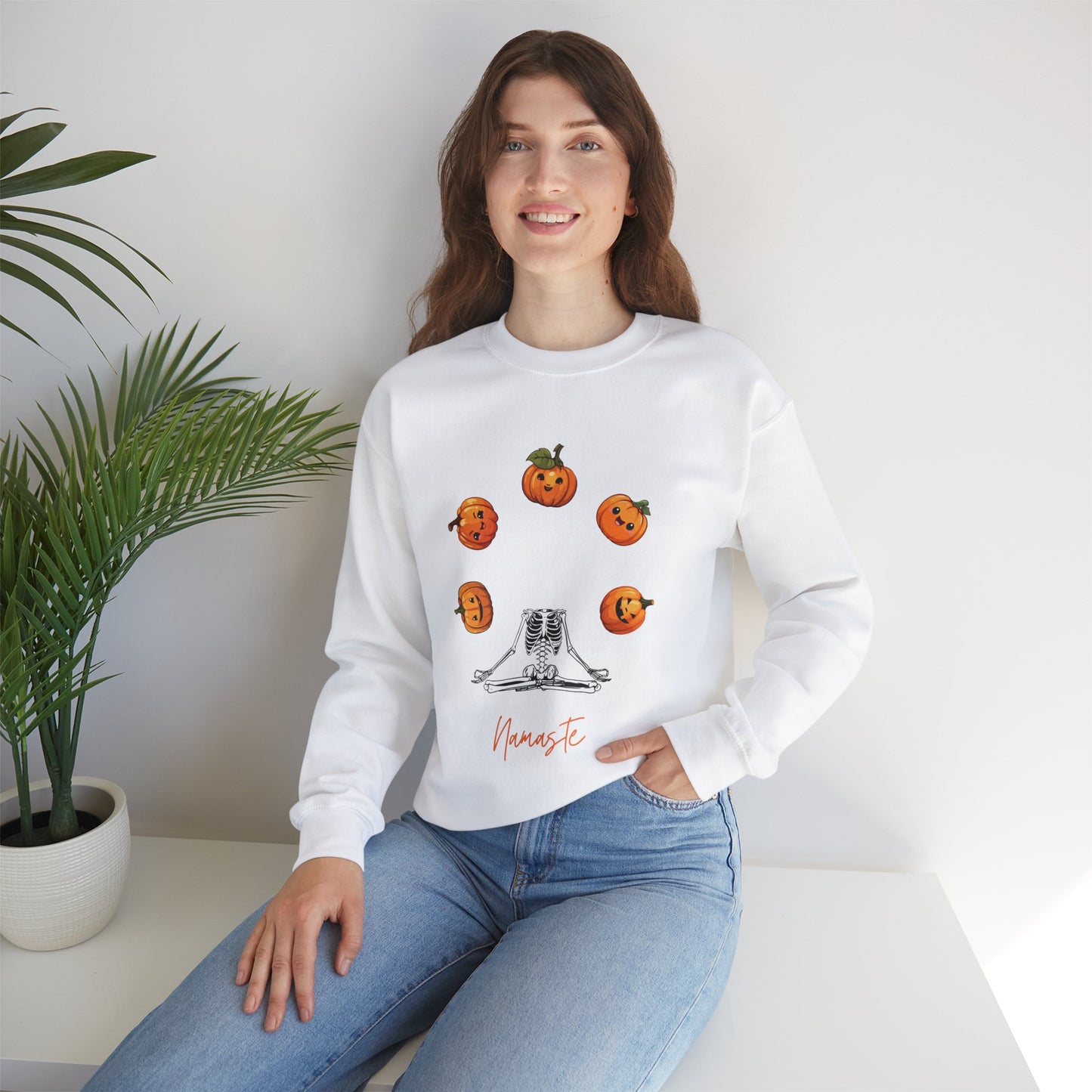 Namaste Halloween sweater Halloween sweater ghost fall leaves sweater Halloween Sweatshirt Era Tour sweater best friend gift for her Unisex