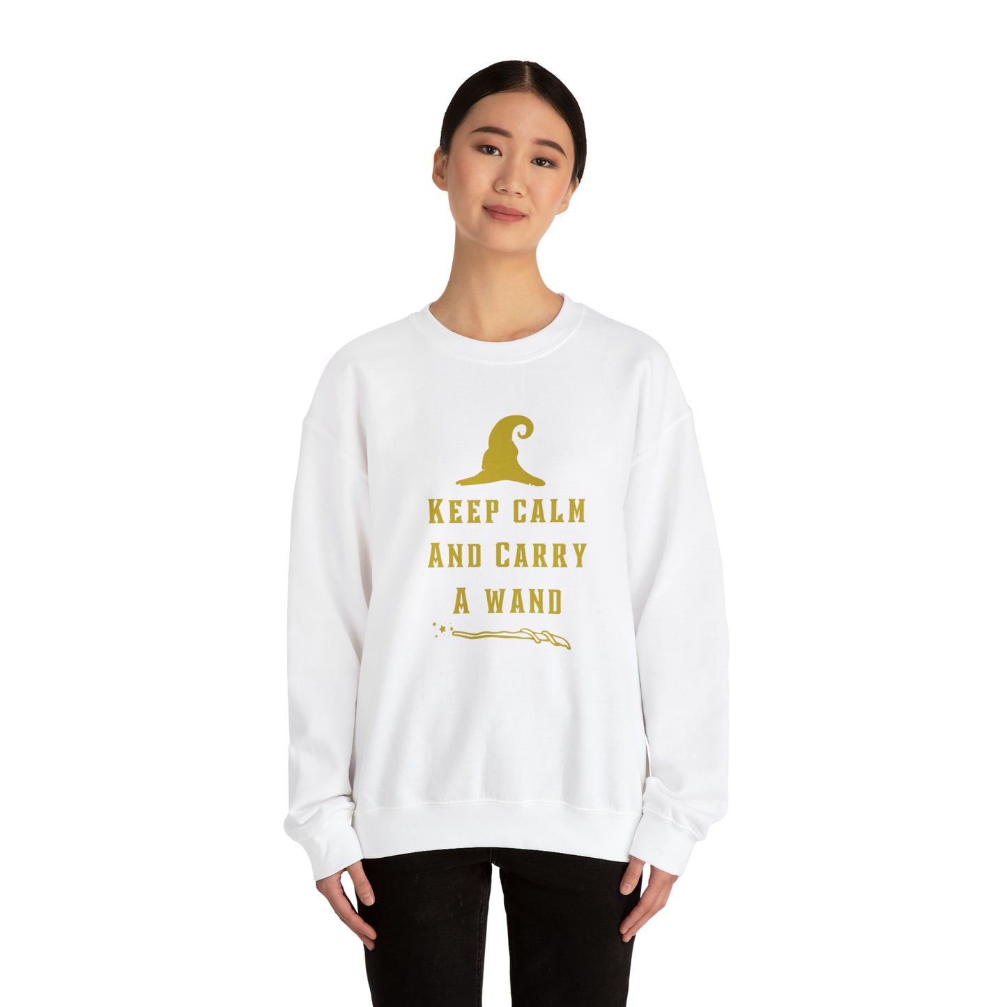Mischief Manager Hogwarts sweater keep calm carry a wand sweatshirt Halloween sweater Universal Studios Christmas gift for her gift for him