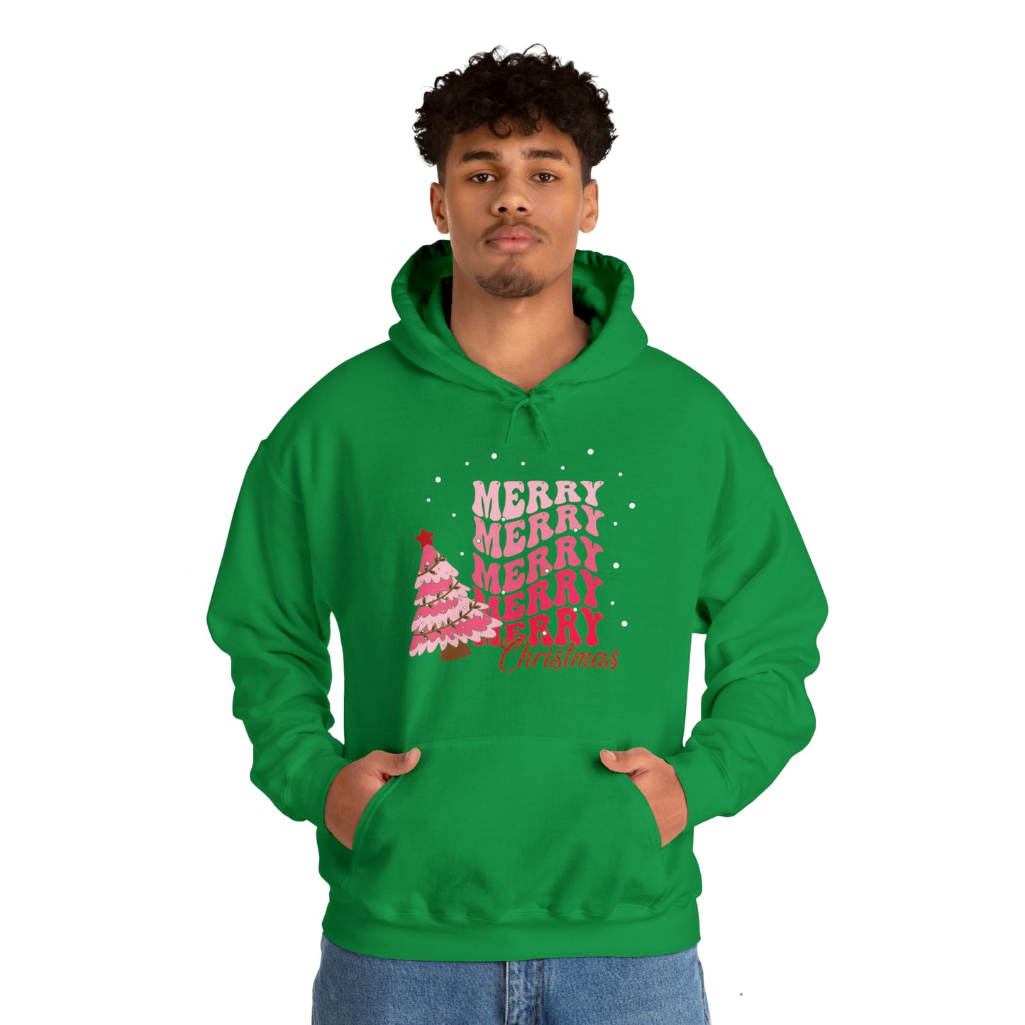 Festive AF hoodie blue Merry Bright Christmas Sweatshirt for Women Men Christmas Sweater Holiday Christmas gift for her gift for him