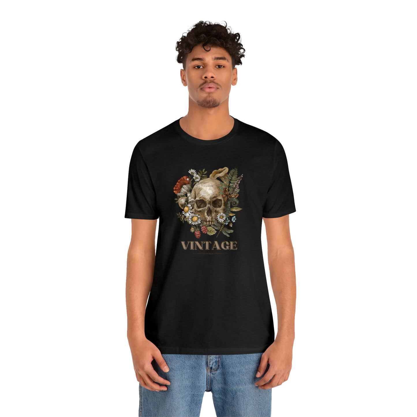 Vintage retro shirt skeleton head shirt Halloween tee Floral Shirt unisex Retro Themed vintage Gift christmas gift