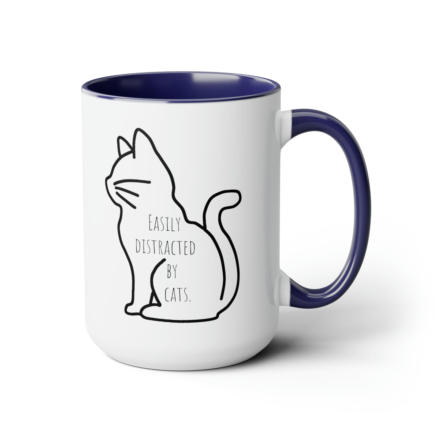 Easily distracted by cats mug Boss lady mug Entrepreneur woman Christmas gift for her gift for wife coworker gift Floral mug gift for her