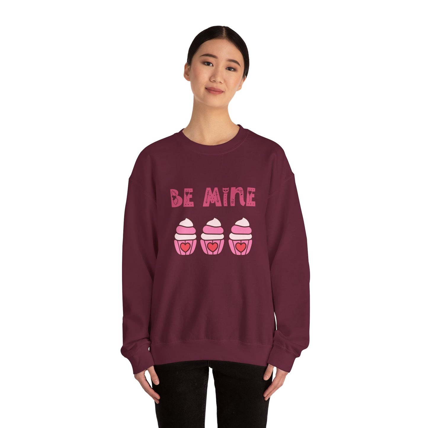 Be mine cupcake sweater valentines Day sweatshirt love sweater galentine's day gift best friend gift Unisex gift cupcake sweatshirt
