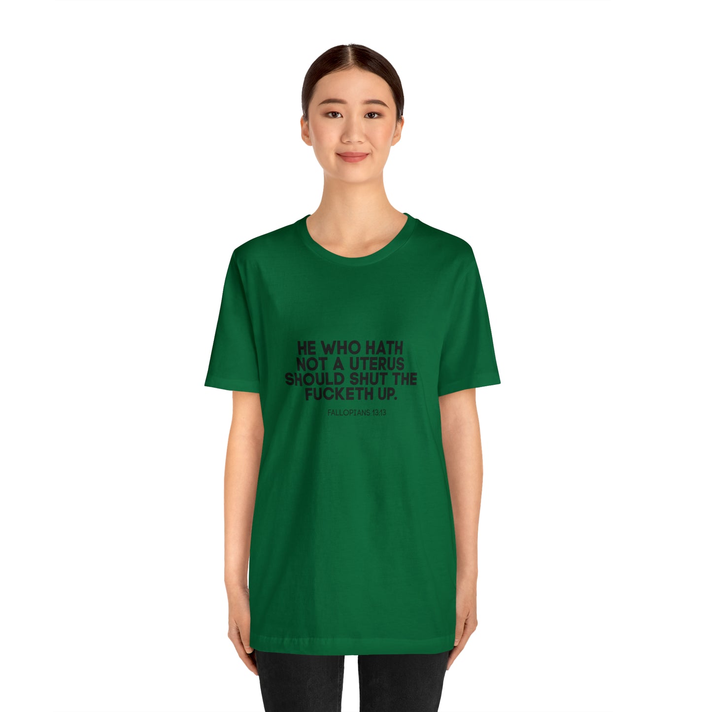He who hath no uterus should shut the fucketh up shirt, Women's rights crop top, human rights, march shirt,Champion Women's Cropped T-Shirt